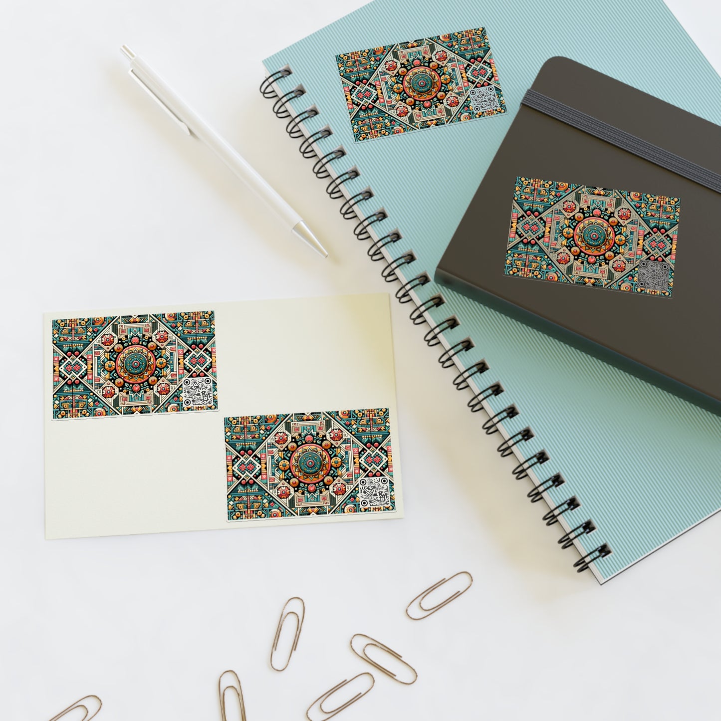 Cultural Fusion Tech Blend of Cultural Heritage With Tech-Inspired Elements Sticker Sheets - 8404 Design-74