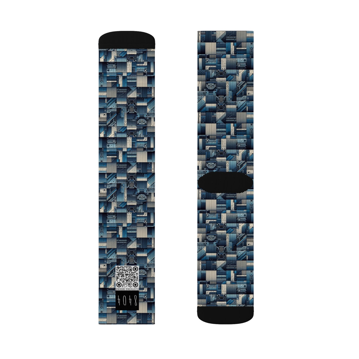 Tech-Inspired Utility Tech-Forward Streetwear With Utilitarian Edge Sublimation Socks - 8404 Design-44