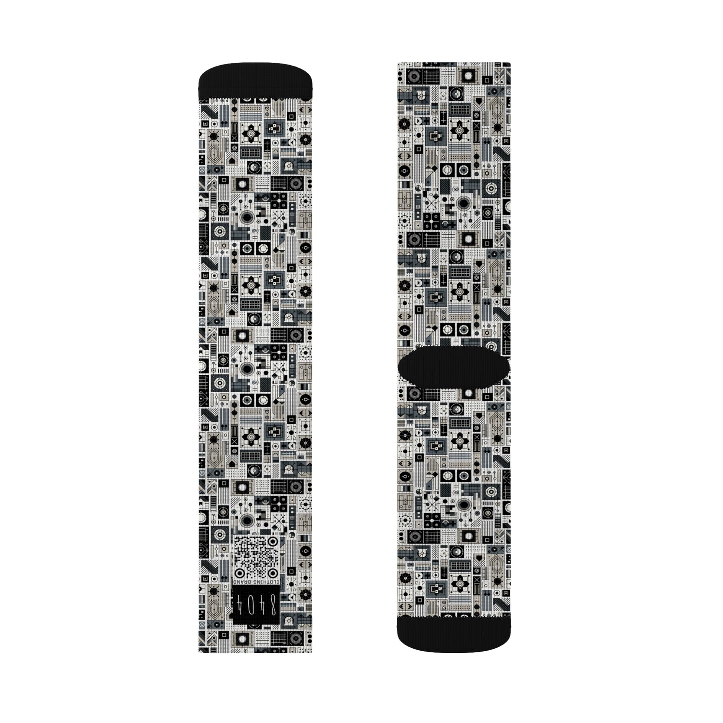 Digital Minimalism Minimalist Tech Sublimation Socks - 8404 Design-45