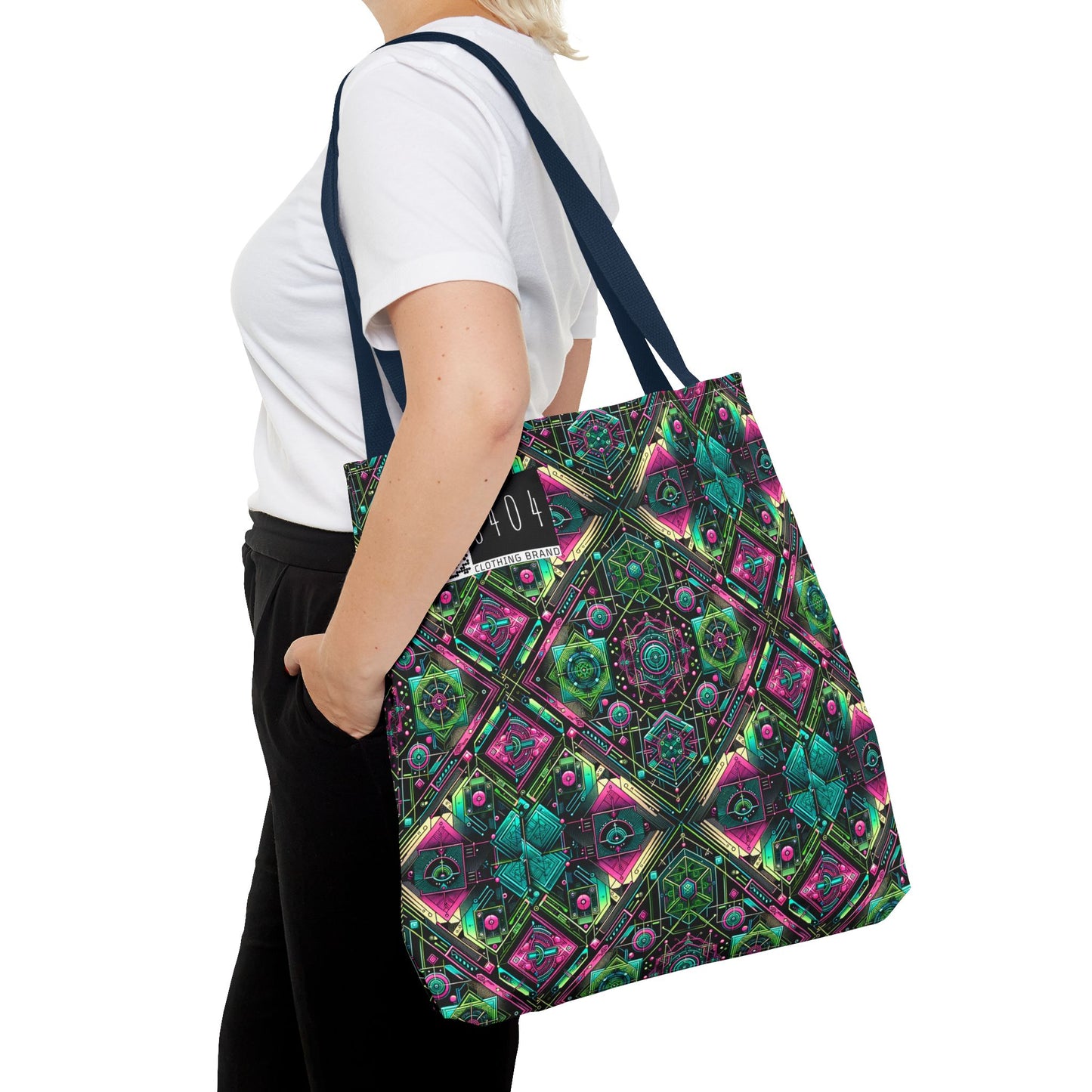 Tech-Infused Graphics Tech-Forward Streetwear Tote Bag - 8404 Design-45