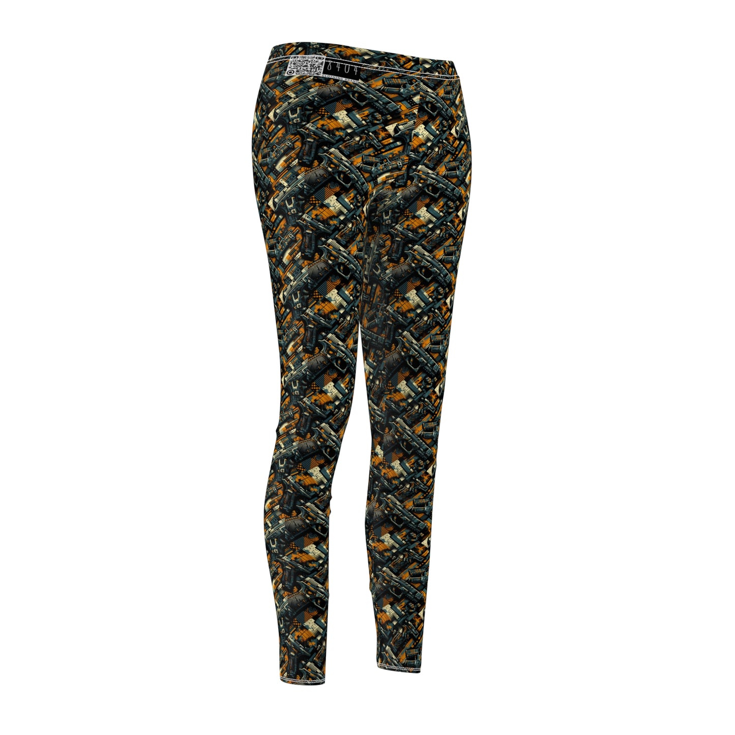Digital Punk Futuristic Grunge Women's Cut & Sew Casual Leggings - 8404 Design-47