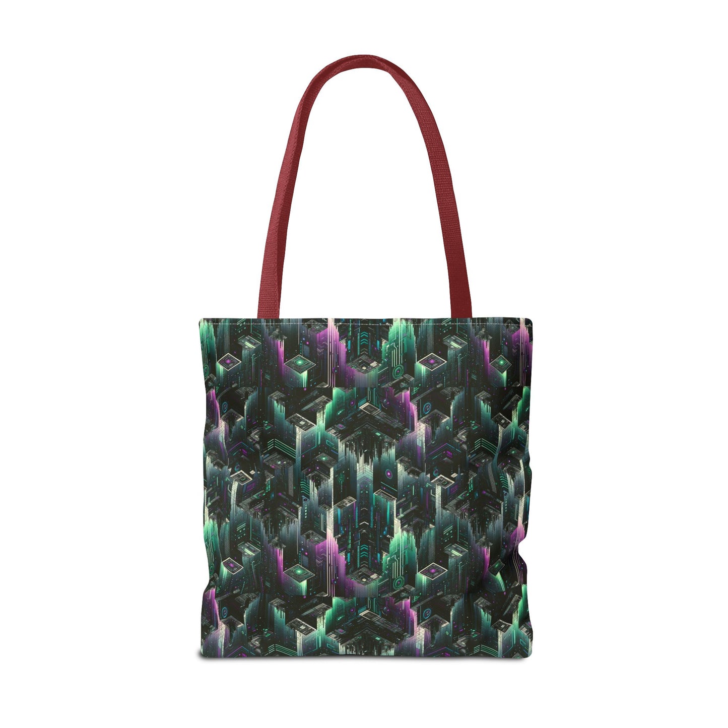 Tech Noir Aesthetics Tech-Forward Urban Dystopia Tote Bag - 8404 Design-44