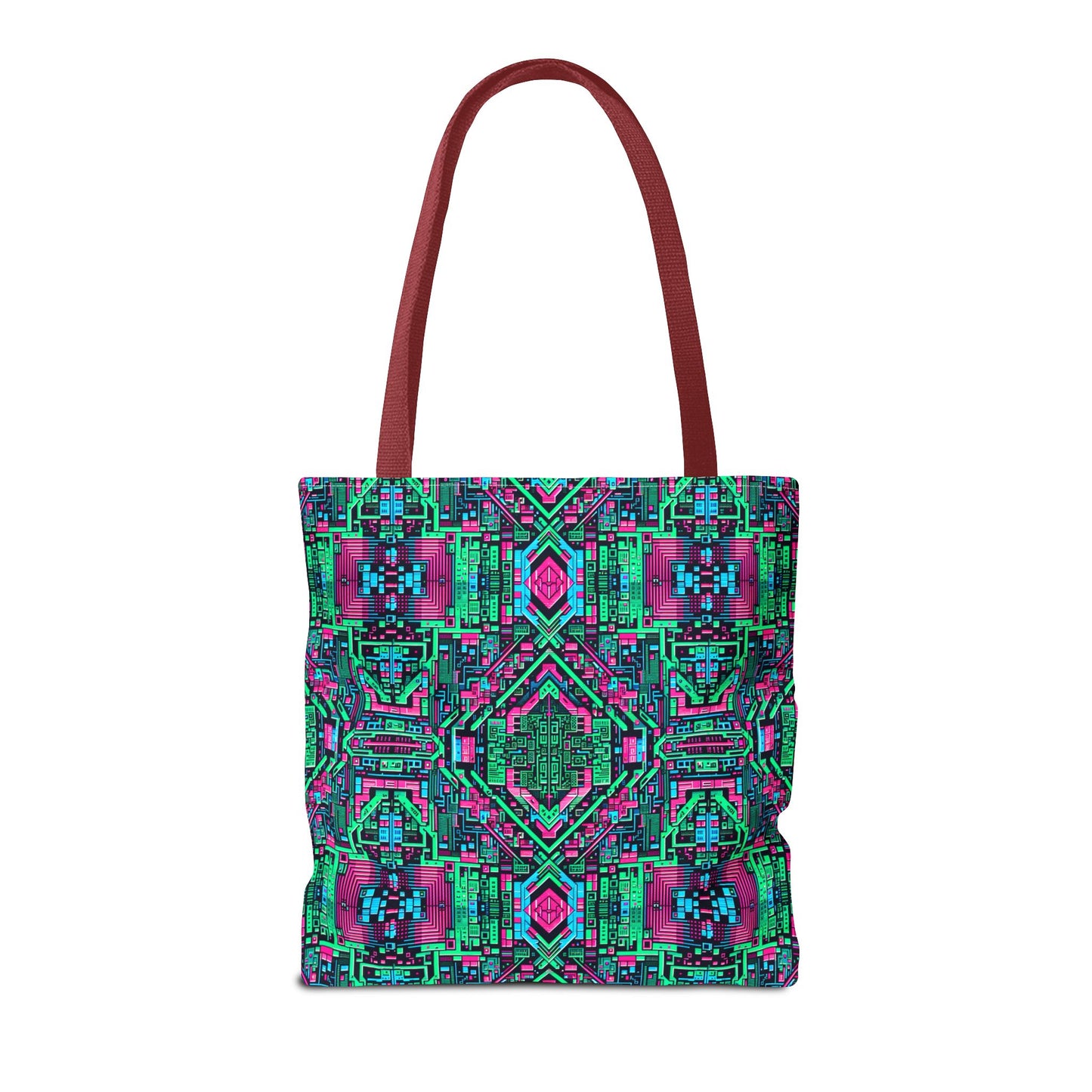 Digital Glitch Vibes Tech-Inspired Streetwear Tote Bag - 8404 Design-71