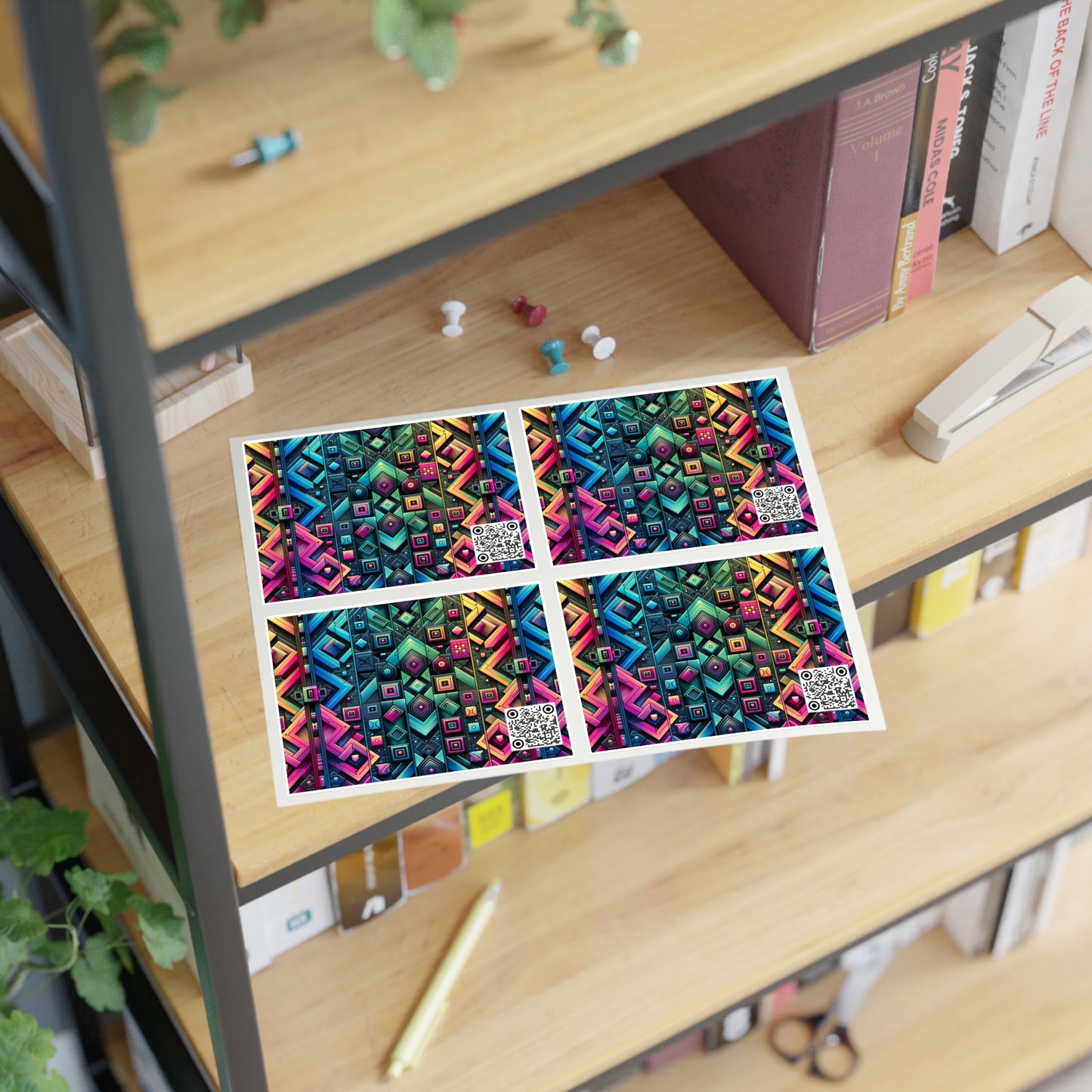 Tech-Inspired Graphics Cyberpunk Cool Sticker Sheets - 8404 Design-58
