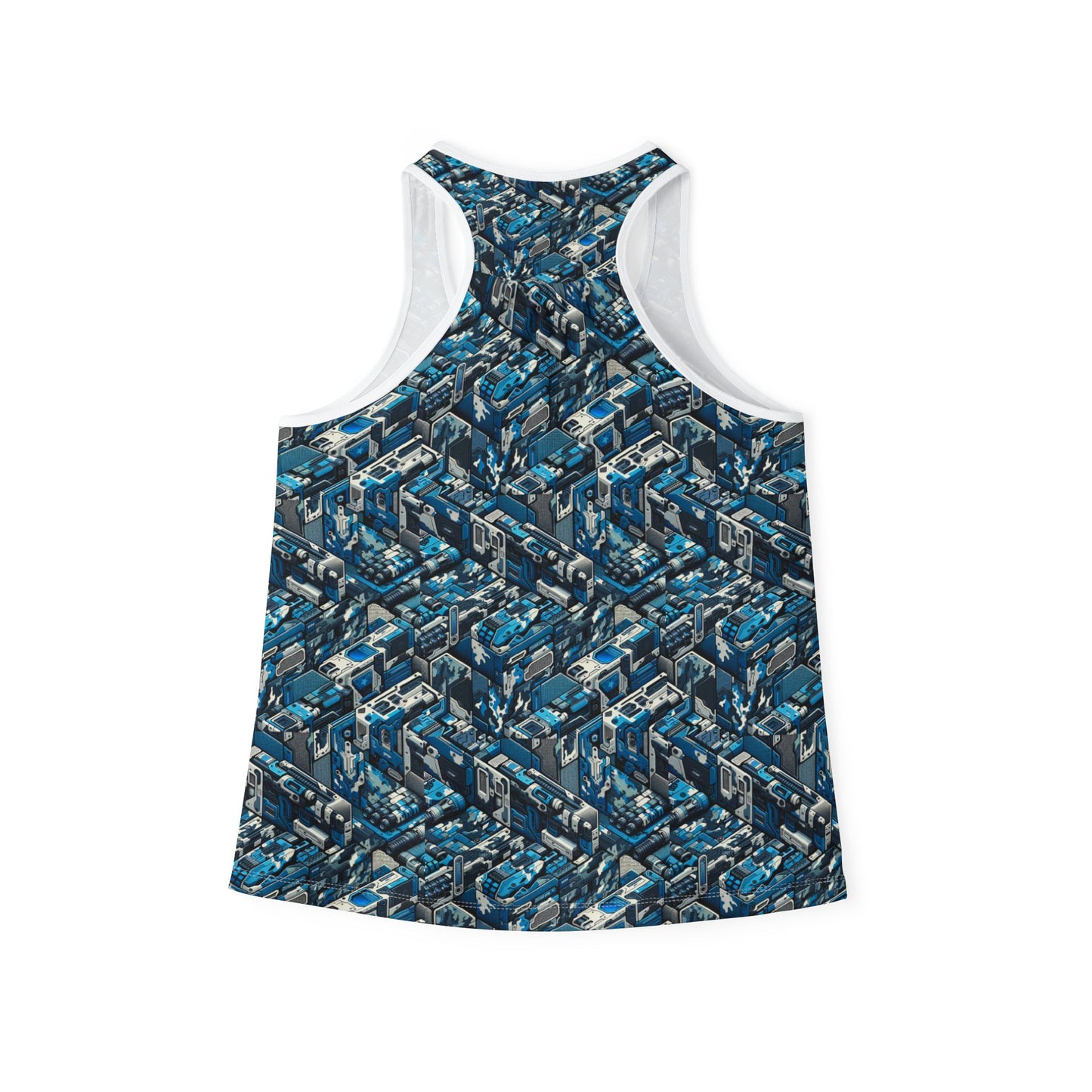 Tech Urban Camo Tech-Forward Streetwear With a Futuristic Military Edge Women's Tank Top - 8404 Design-51