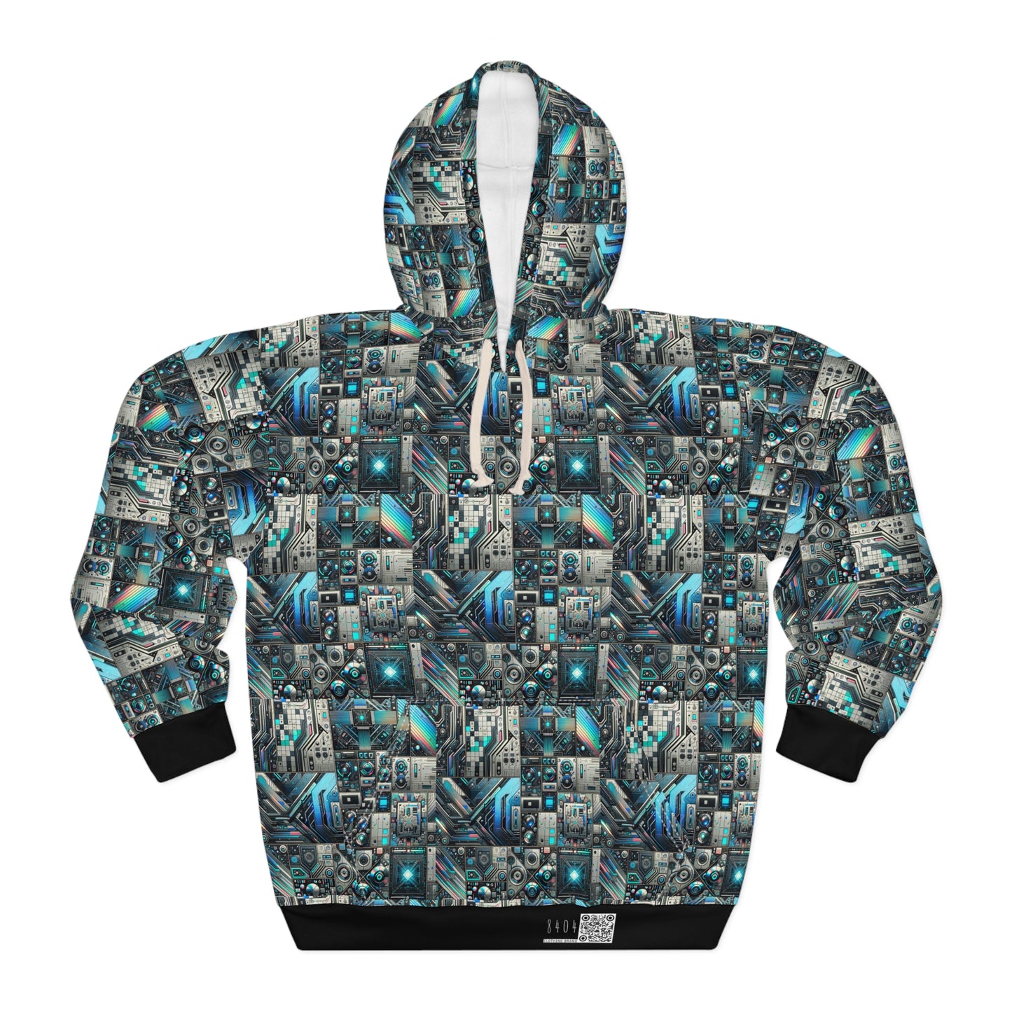 Tech-Infused Futurism Sleek Tech Edge Pullover Hoodie - 8404 Design-48