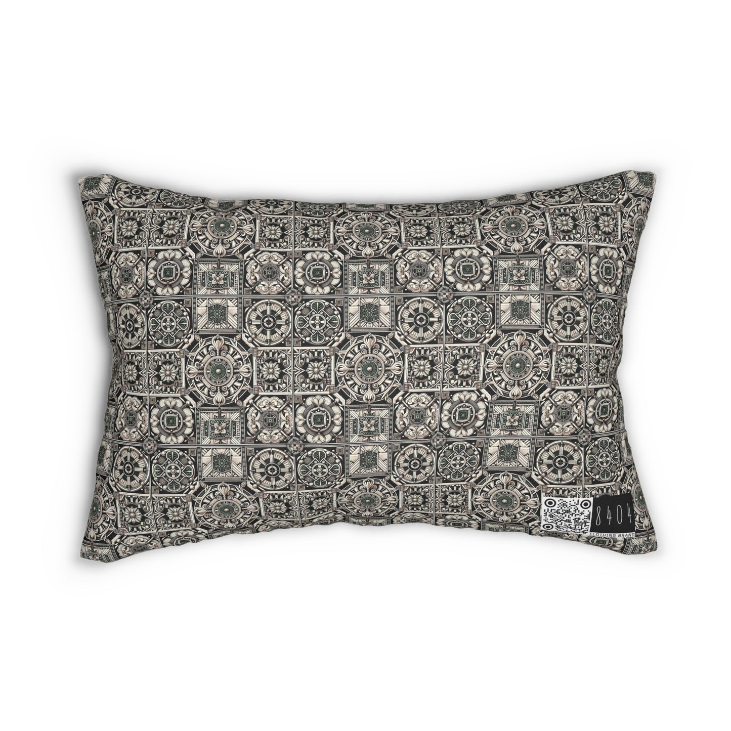 Cyber Garden Party Tech Garden Extravaganza Spun Polyester Lumbar Pillow - 8404 Design-45 S