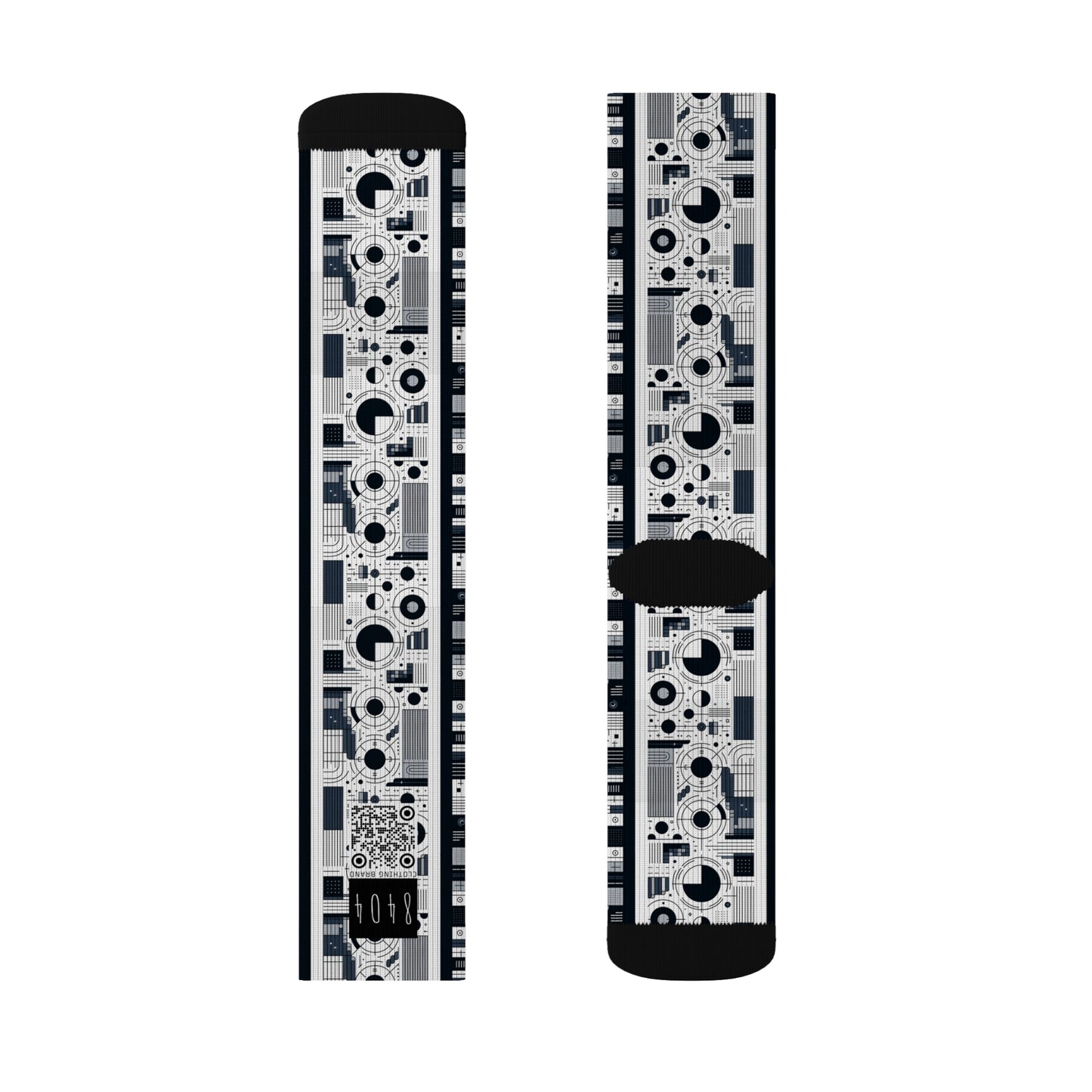 Minimalist Athleisure Minimalist Tech Sublimation Socks - 8404 Design-54