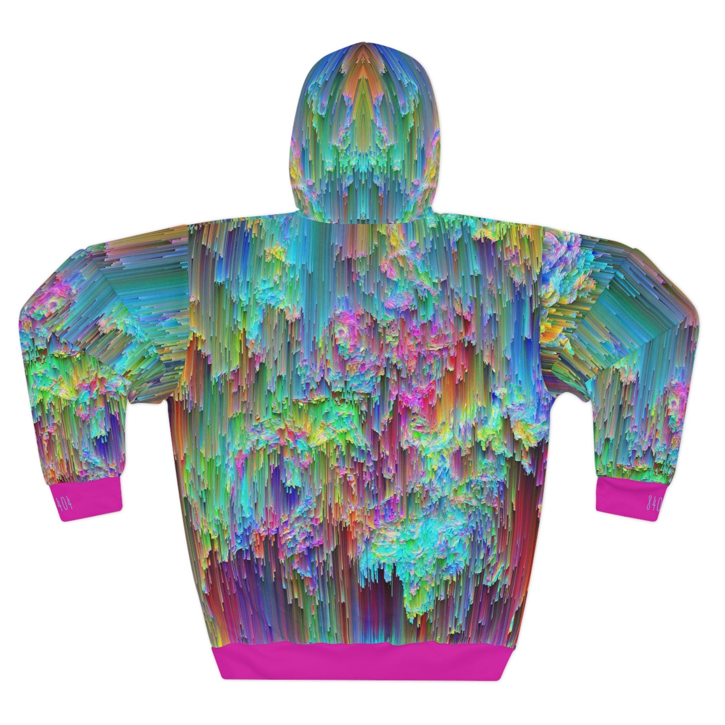 8404's Unisex Adult "trippy Rainfall in Magenta" Fashion Pullover Hoodie