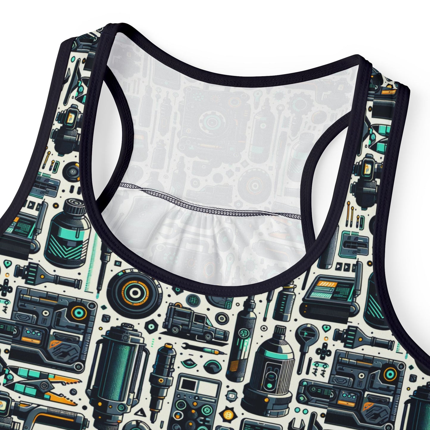Tech Utility Fusion Modern Tech Streetwear Women's Tank Top - 8404 Design-53