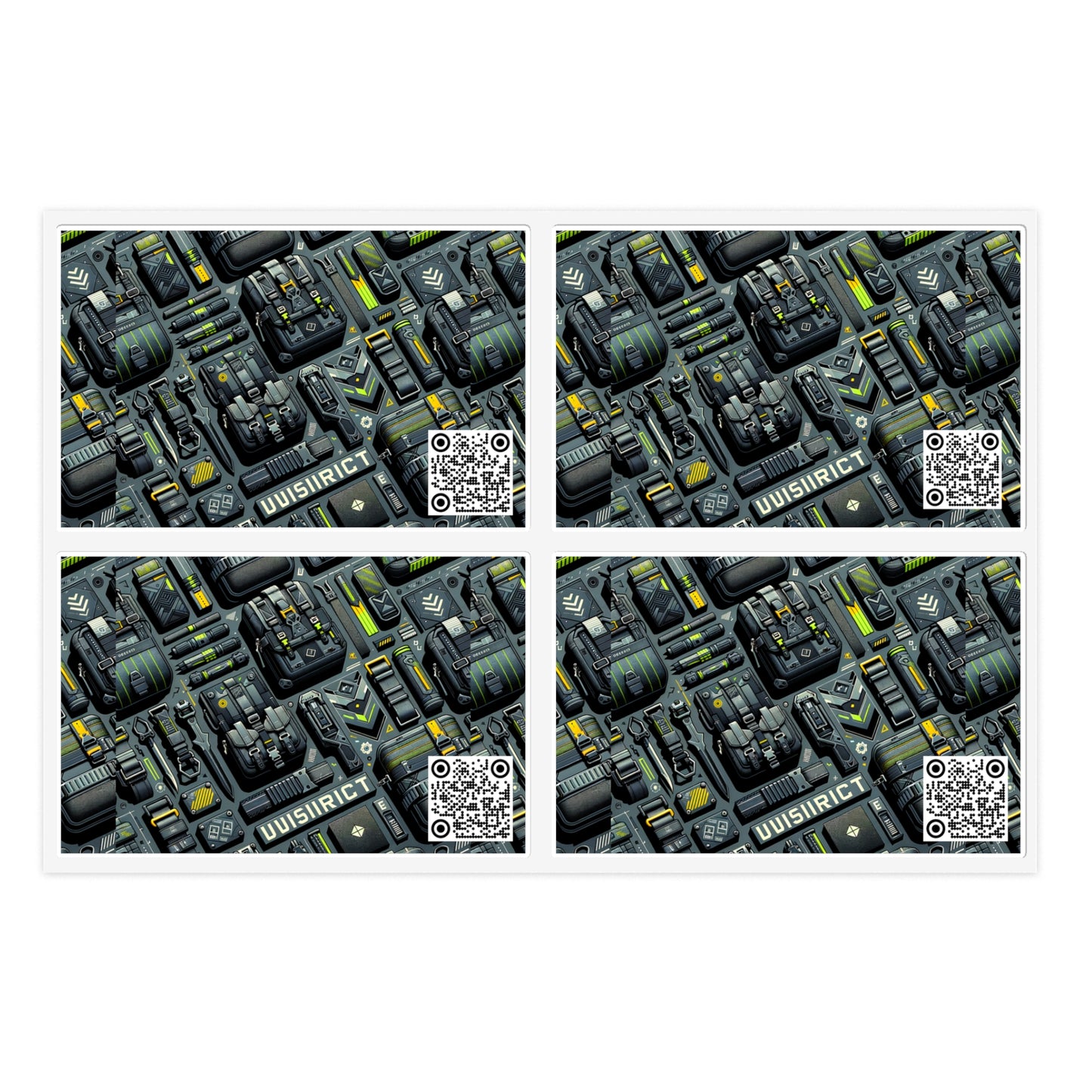 Tech Utility Streetwear Futuristic Tech-Forward Sticker Sheets - 8404 Design-47