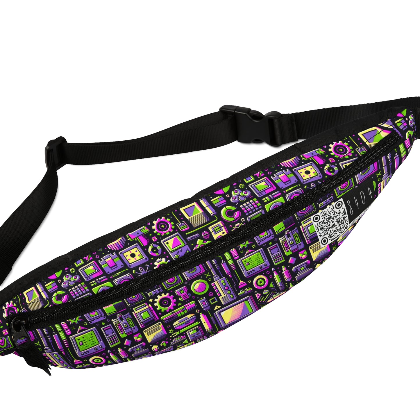 Digital Nostalgia Remix Modern Vintage Fusion Fanny Pack - 8404 Design-67