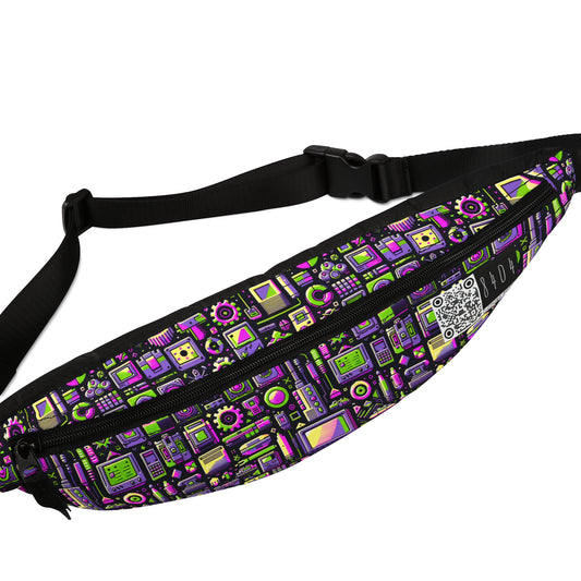 Digital Nostalgia Remix Modern Vintage Fusion Fanny Pack - 8404 Design-67
