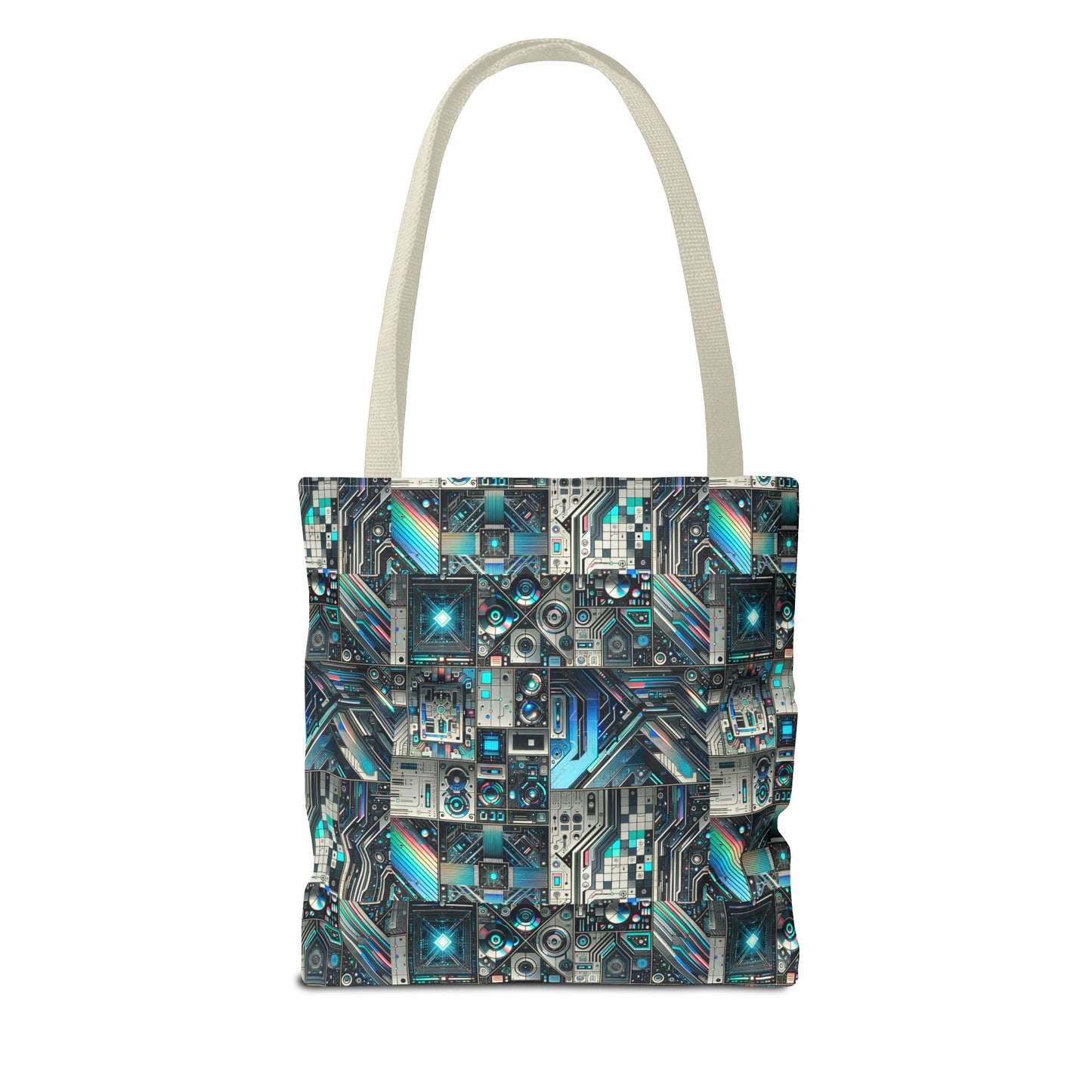 Tech-Infused Futurism Sleek Tech Edge Tote Bag - 8404 Design-48