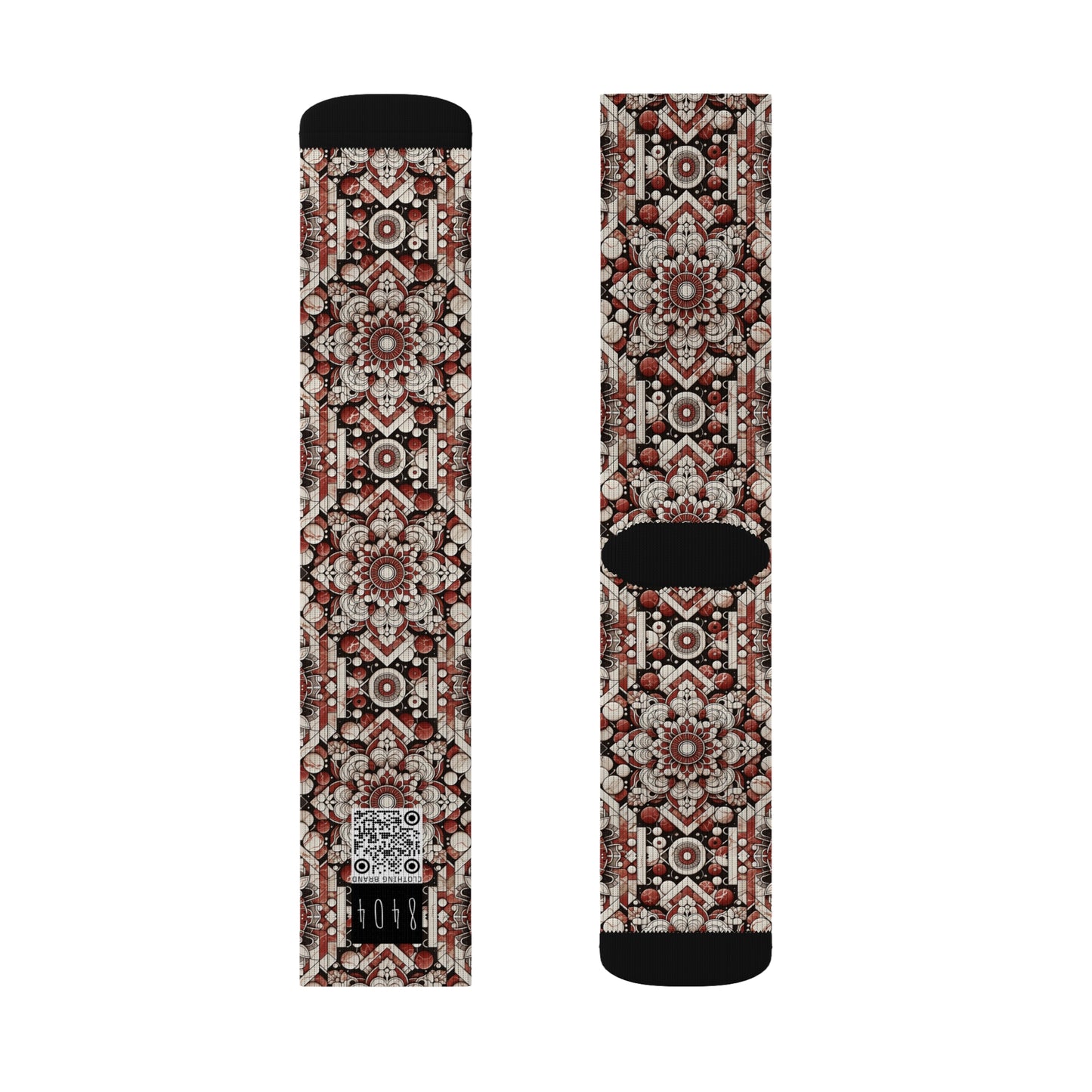 Neo Jomon Sculptural Aesthetics Artisanal Streetwear Sublimation Socks - 8404 Design-55