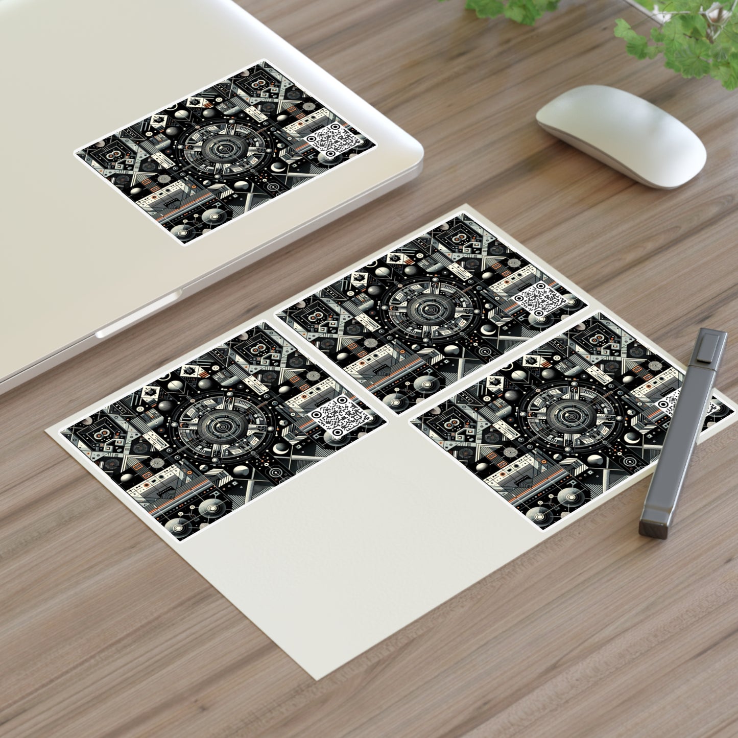 Tech-Inspired Graphic Tees Tech-Forward Streetwear Sticker Sheets - 8404 Design-64