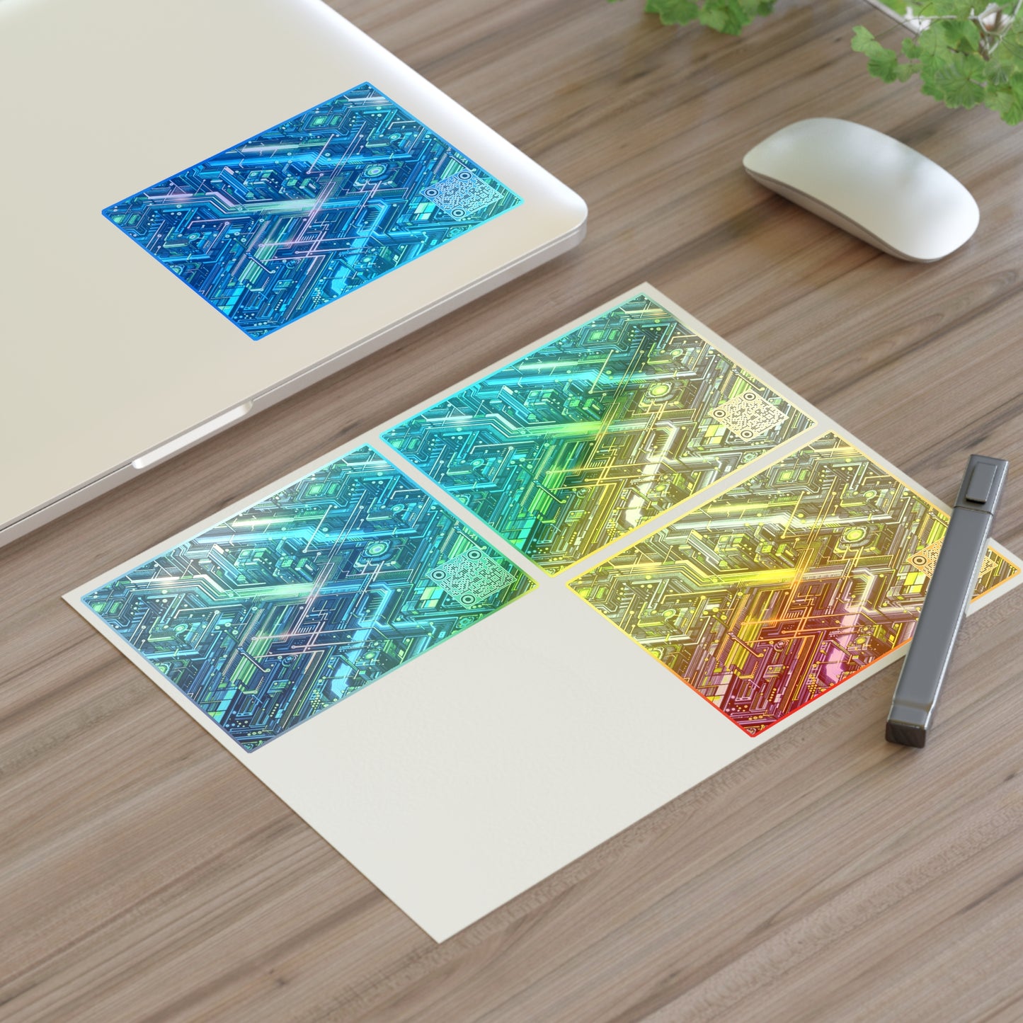 Tech-Infused Neon Tech-Forward Streetwear Sticker Sheets - 8404 Design-54