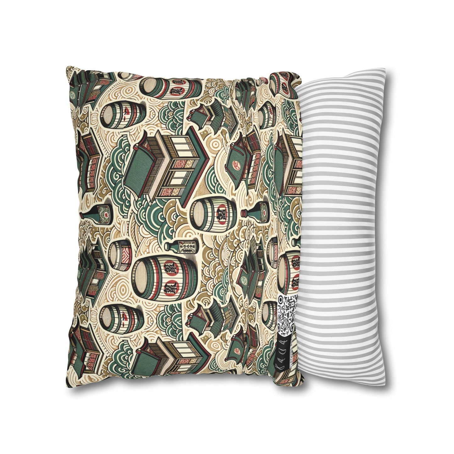 Cultural Artisanal Fusion Contemporary Cultural Elegance Spun Polyester Square Pillowcase - 8404 Design-68