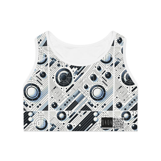 Tech Minimalism Minimalist Tech Sports Bra - 8404 Design-70