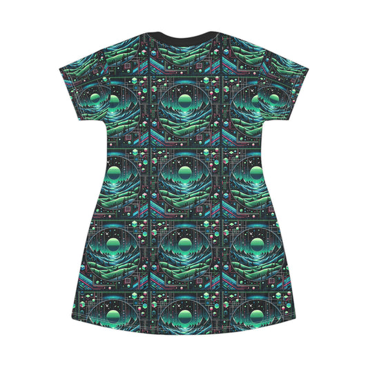 Digital Adventure Graphics Digital Explorer T-Shirt Dress - 8404 Design-59