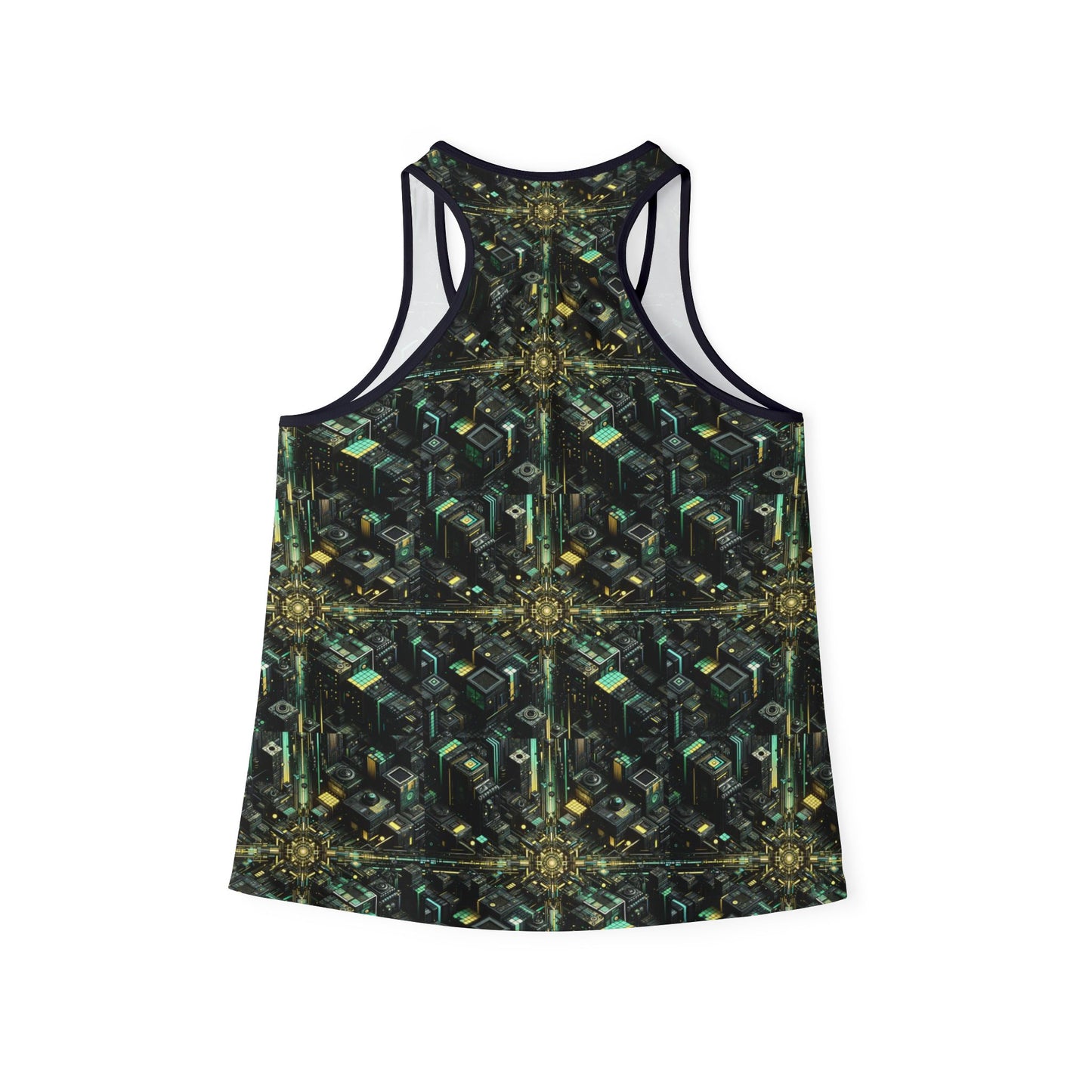 Tech Noir Graphics Tech-Inspired Streetwear Women's Tank Top - 8404 Design-66