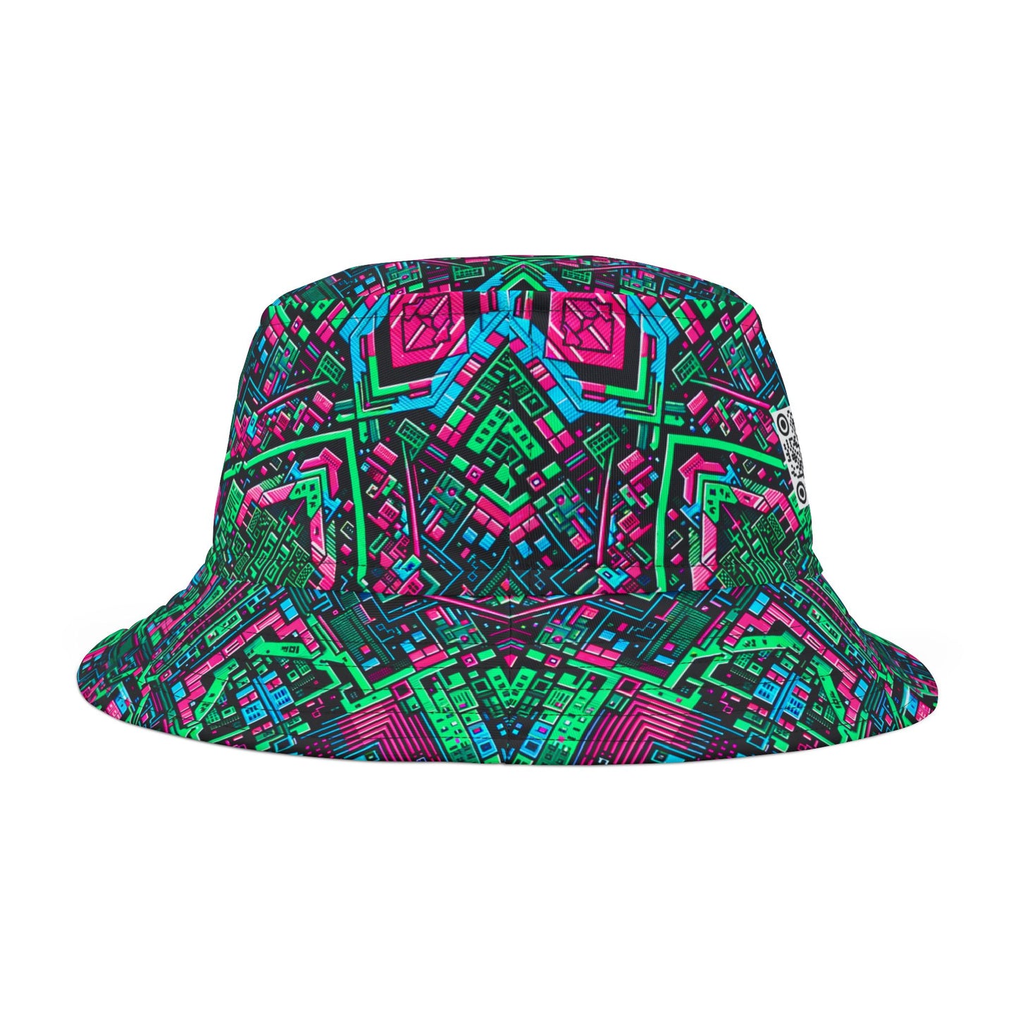 Digital Glitch Vibes Tech-Inspired Streetwear Bucket Hat - 8404 Design-71