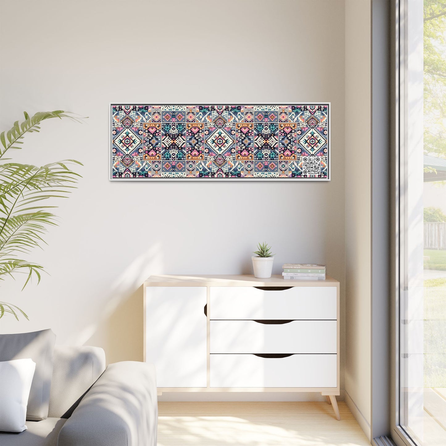 Matte Canvas, Framed (multi-Color) - 8404 Design-01