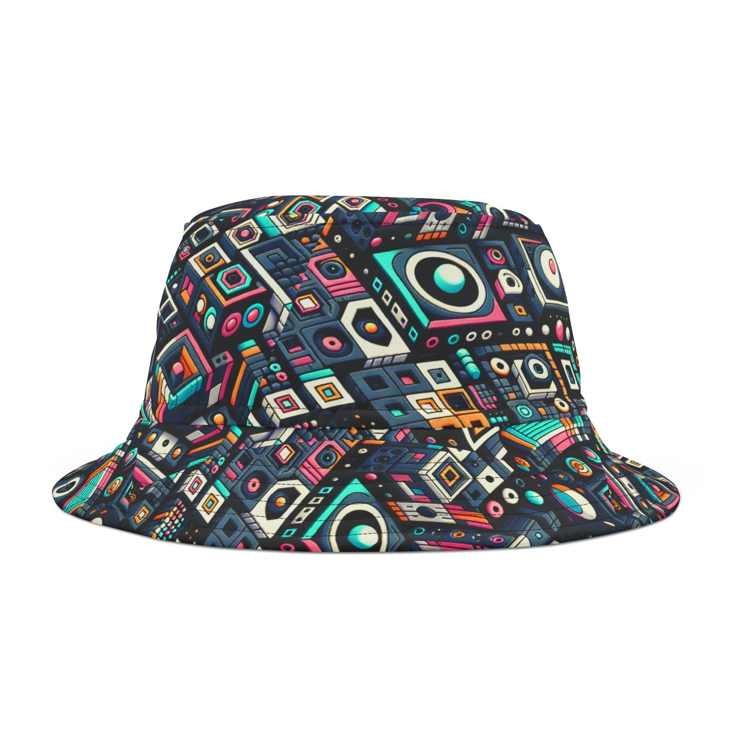 Digital Art Movement Contemporary Digital Bucket Hat - 8404 Design-56