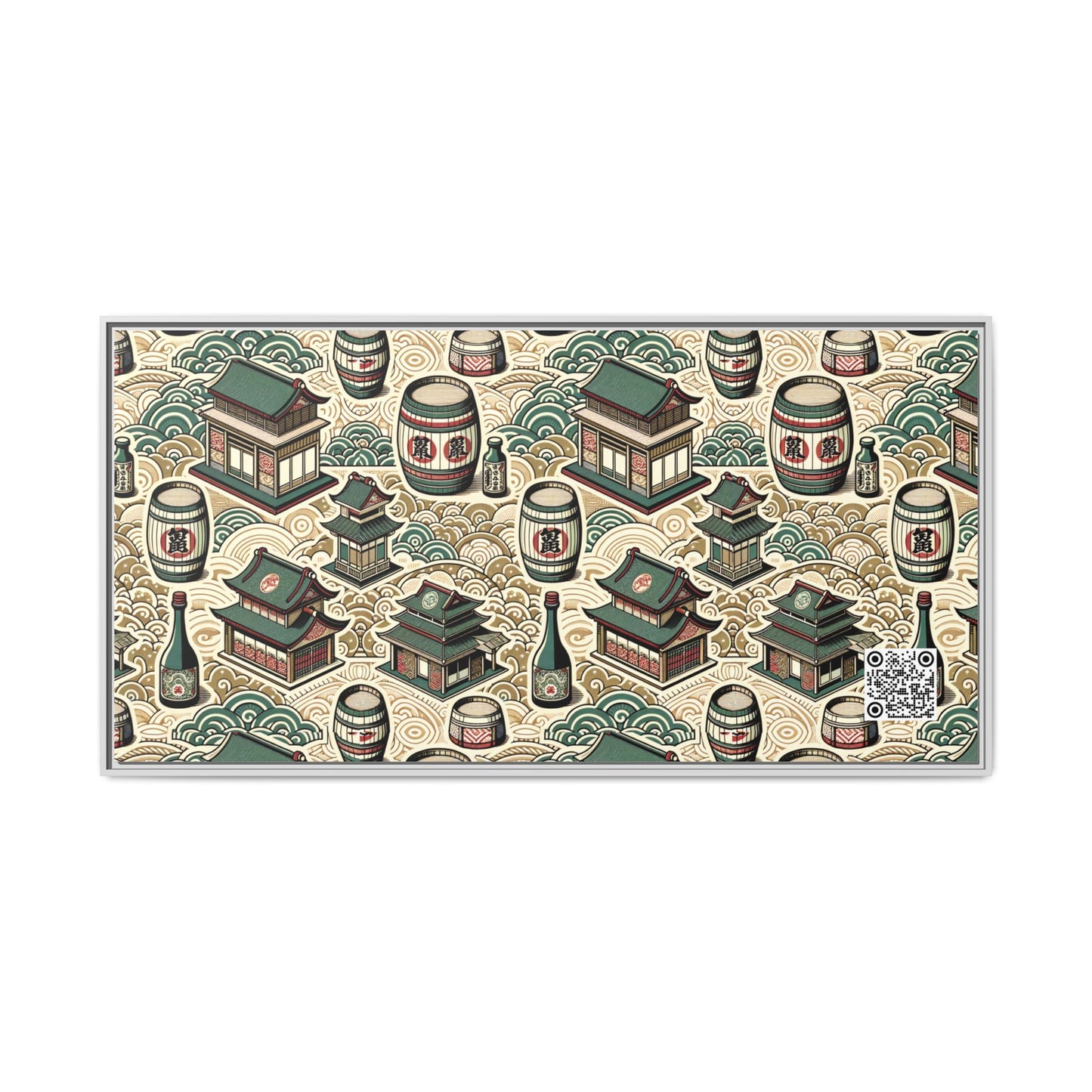 Cultural Artisanal Fusion Contemporary Cultural Elegance Matte Canvas, Framed (multi-Color) - 8404 Design-68 B