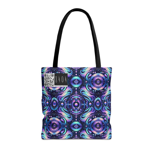 Iridescent Tech Fusion Tech-Forward Streetwear Tote Bag - 8404 Design-62