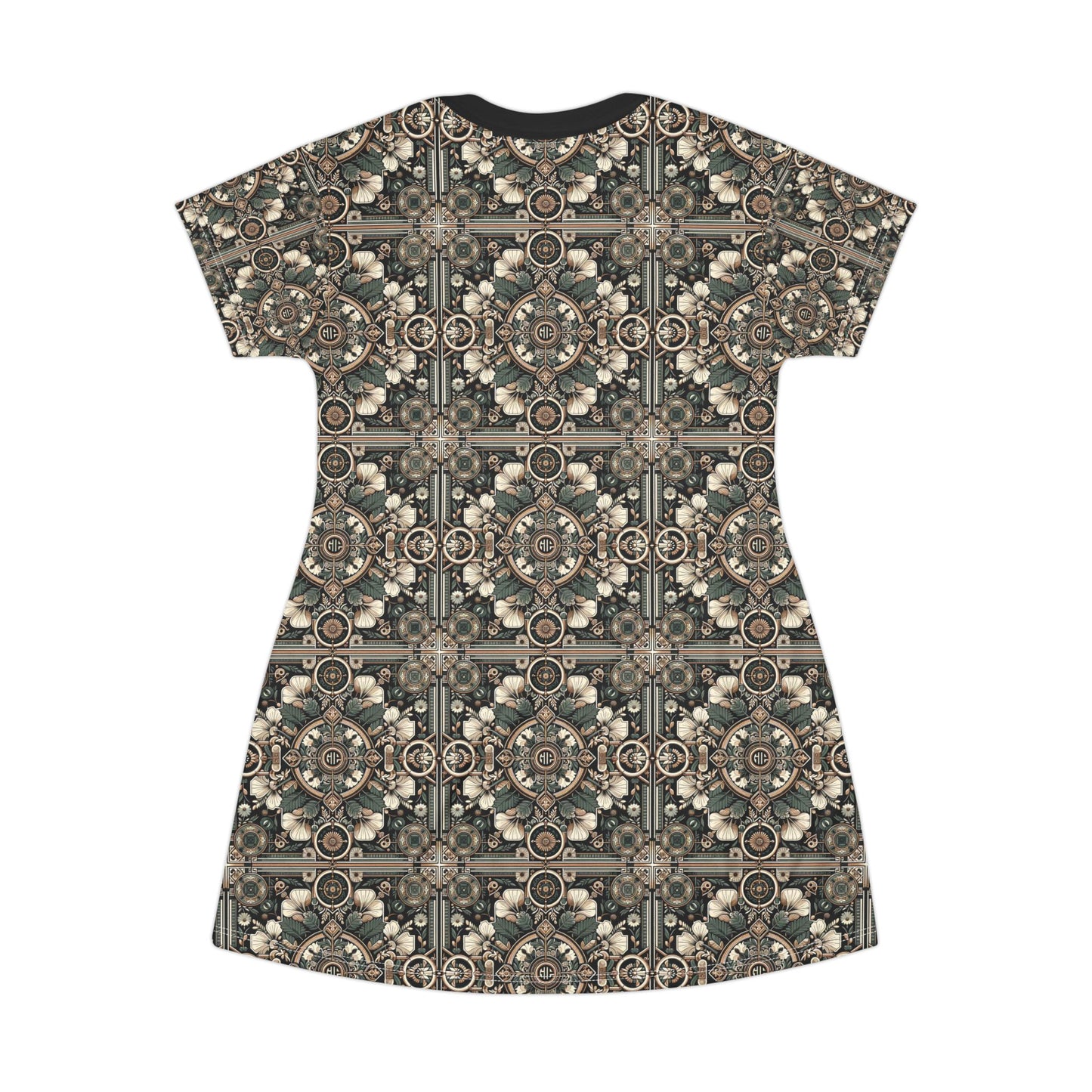 Cyber Garden Party Tech Garden Extravaganza T-Shirt Dress - 8404 Design-66