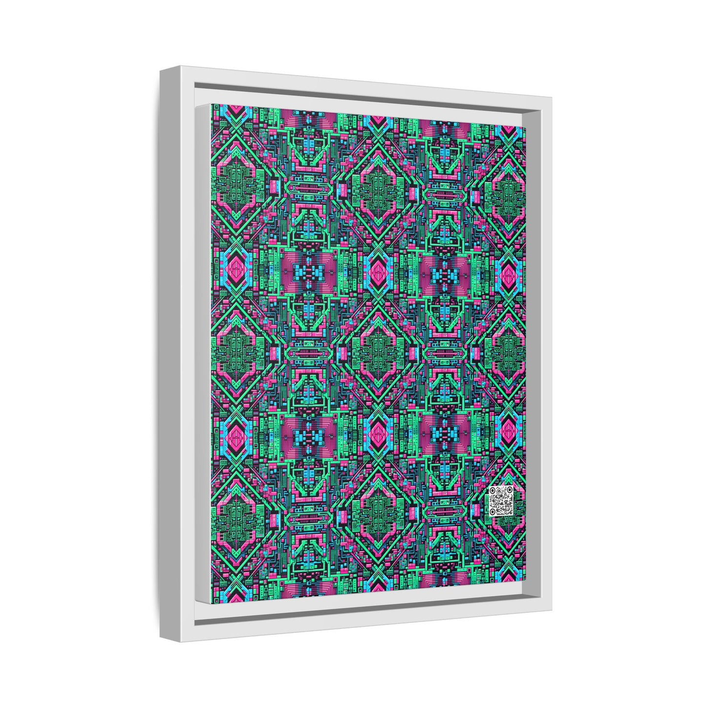 Digital Glitch Vibes Tech-Inspired Streetwear Matte Canvas, Framed (multi-Color) - 8404 Design-71 A