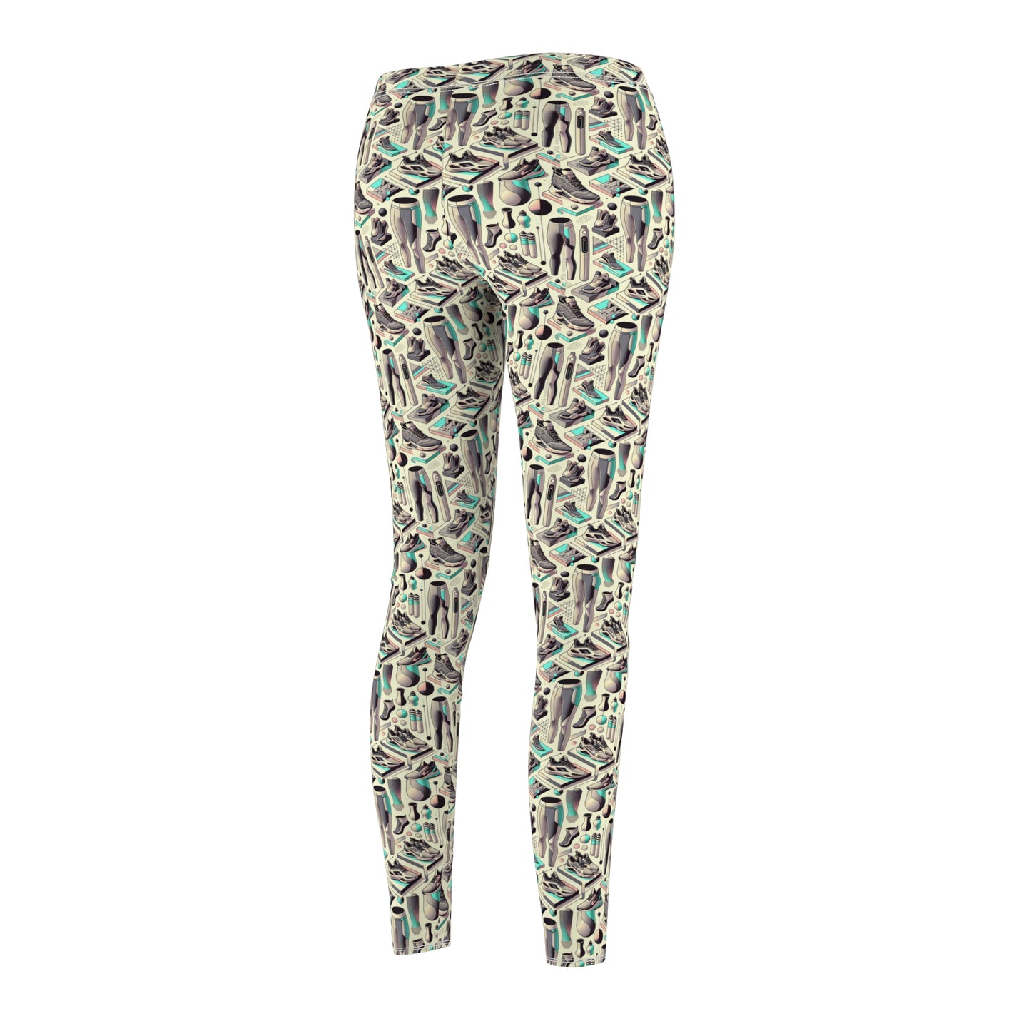 Tech-Infused Athleisure Futuristic Athletic Tech Women's Cut & Sew Casual Leggings - 8404 Design-44