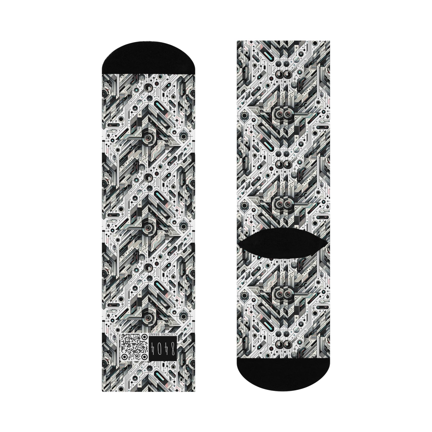 Tech-Infused Streetwear Tech-Forward Minimalism Cushioned Crew Socks - 8404 Design-51