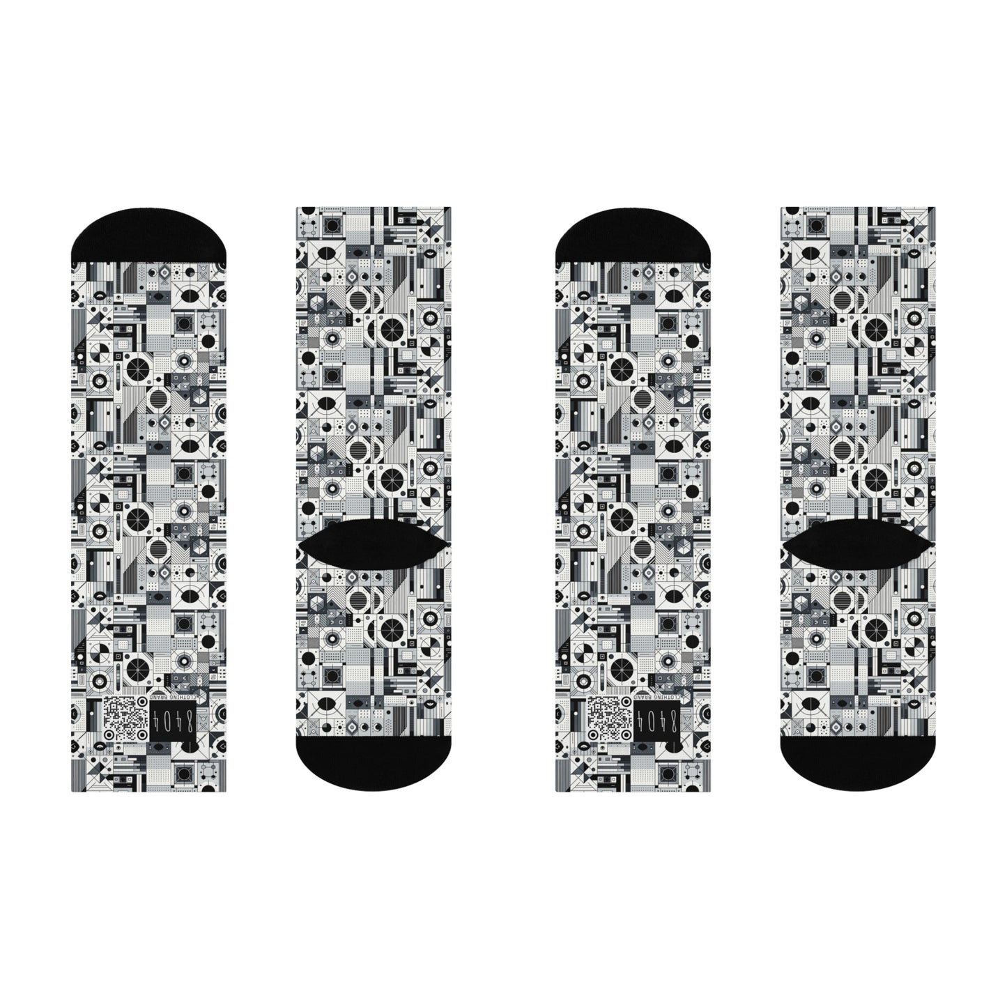 Digital Minimalism Minimalist Tech Cushioned Crew Socks - 8404 Design-65