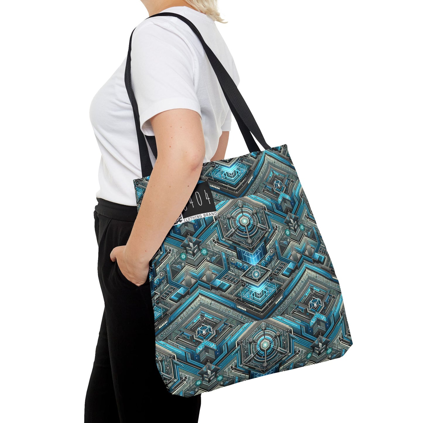 Tech-Infused Futurism Sleek Tech Edge Tote Bag - 8404 Design-49