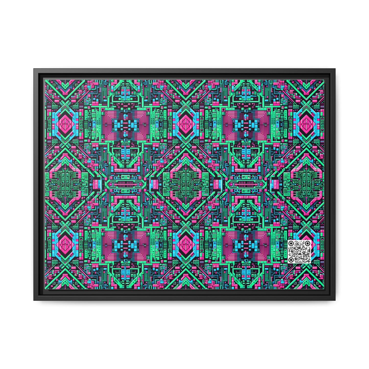 Digital Glitch Vibes Tech-Inspired Streetwear Matte Canvas, Framed (multi-Color) - 8404 Design-71 A