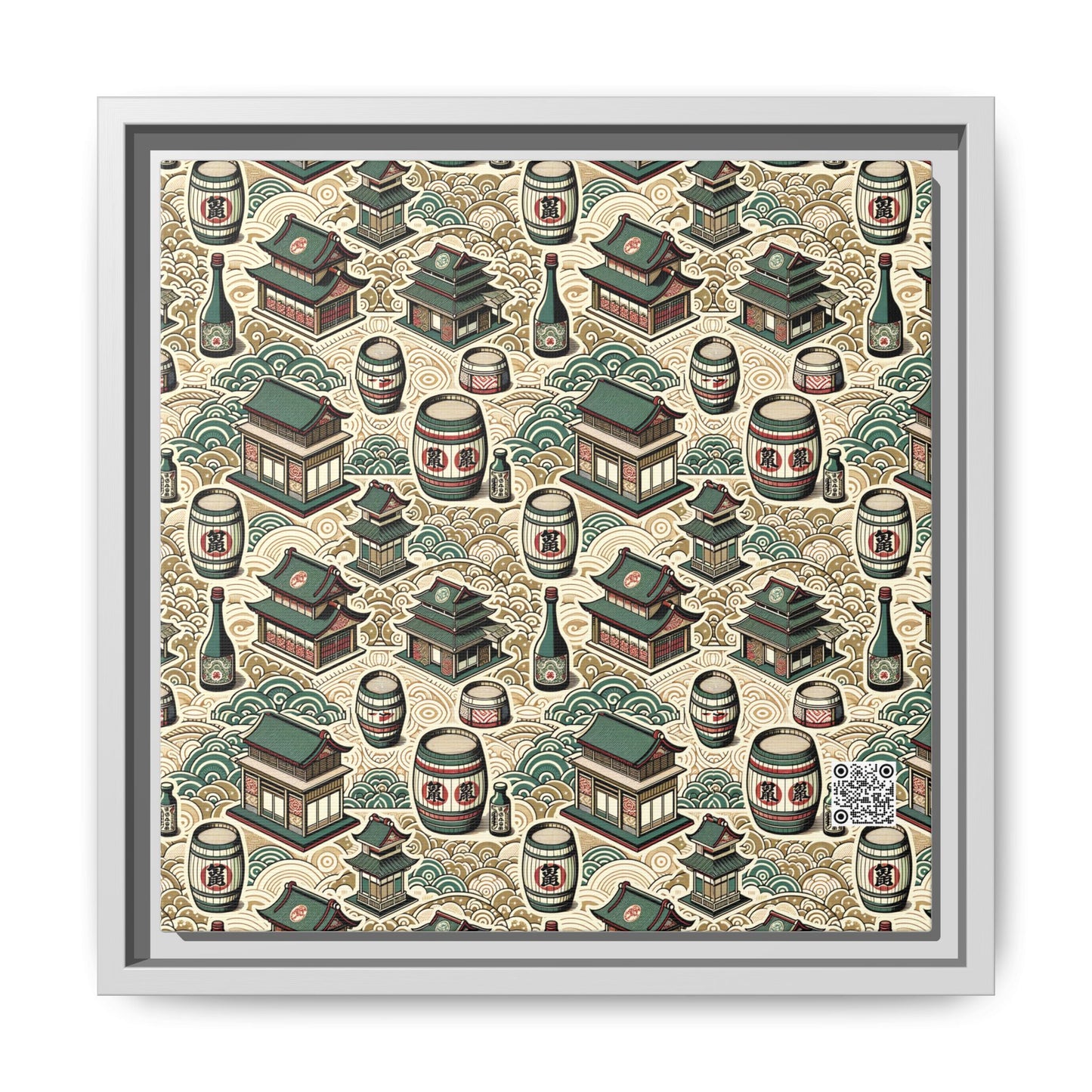 Cultural Artisanal Fusion Contemporary Cultural Elegance Matte Canvas, Framed (multi-Color) - 8404 Design-68 B