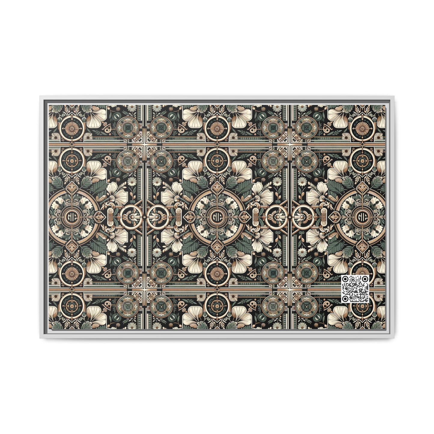 Cyber Garden Party Tech Garden Extravaganza Matte Canvas, Framed (multi-Color) - 8404 Design-66 A