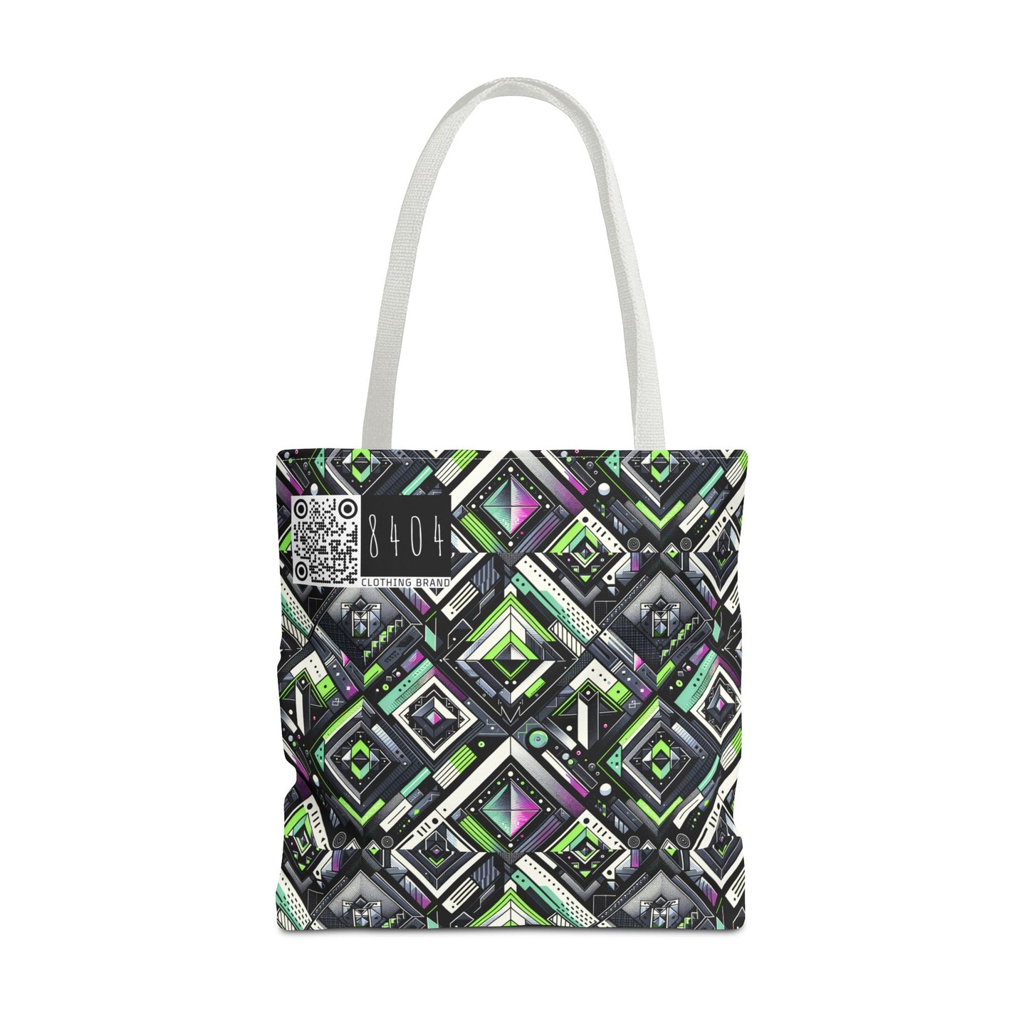 Retro Futurism Graphics Tech-Forward Streetwear Tote Bag - 8404 Design-48