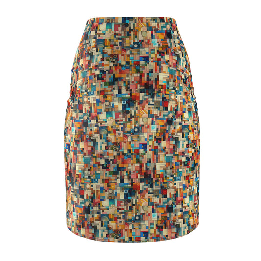Digital Artistic Expression Artistic Streetwear Women's Pencil Skirt - 8404 Design-46