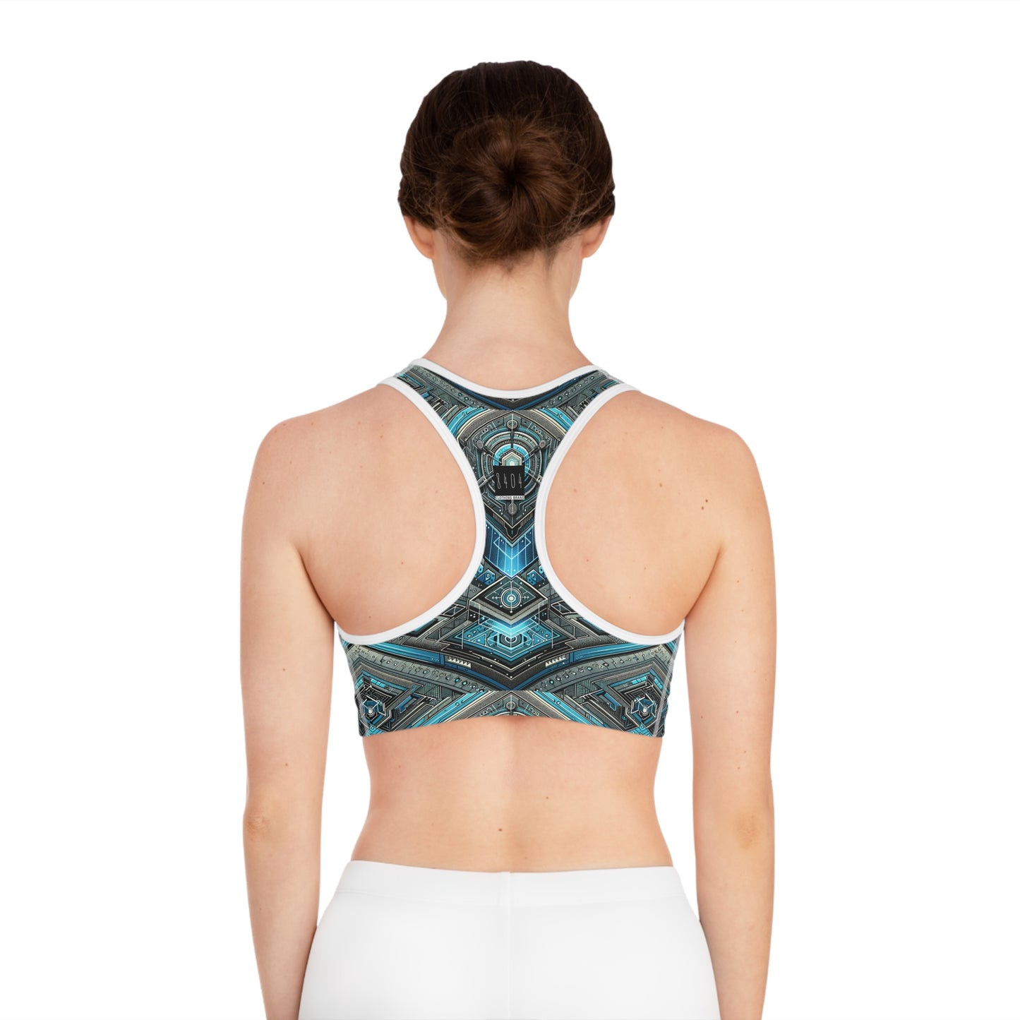 Tech-Infused Futurism Sleek Tech Edge Sports Bra - 8404 Design-49