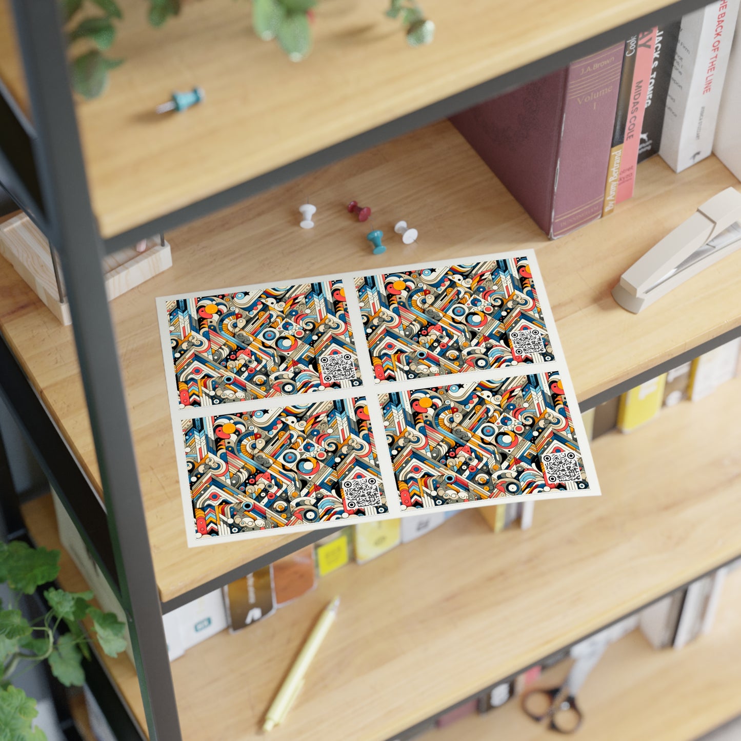 Abstract Graphic Art Modern Artistic Expression Sticker Sheets - 8404 Design-62