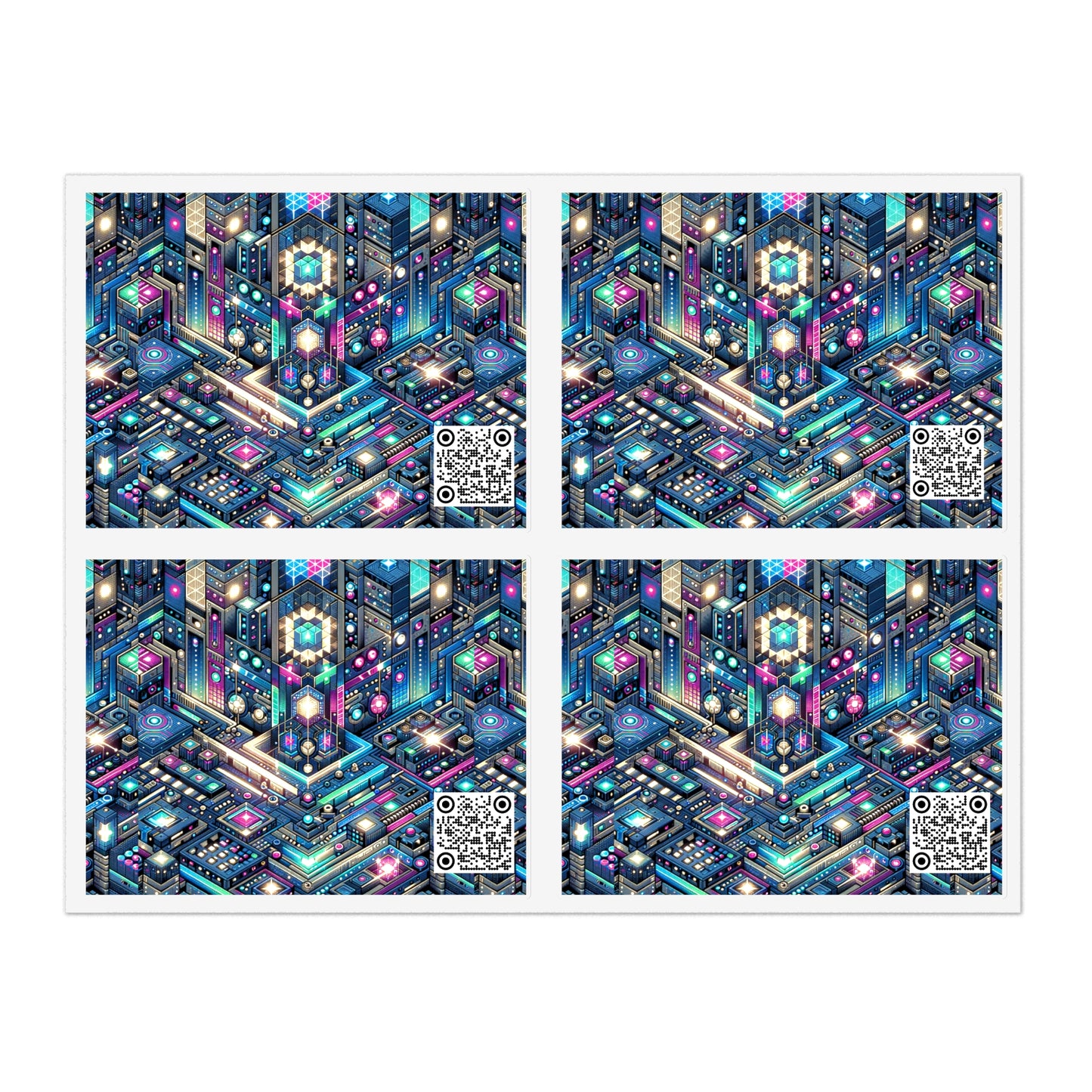 Digital Renaissance Tech-Forward Maximalism Sticker Sheets - 8404 Design-50