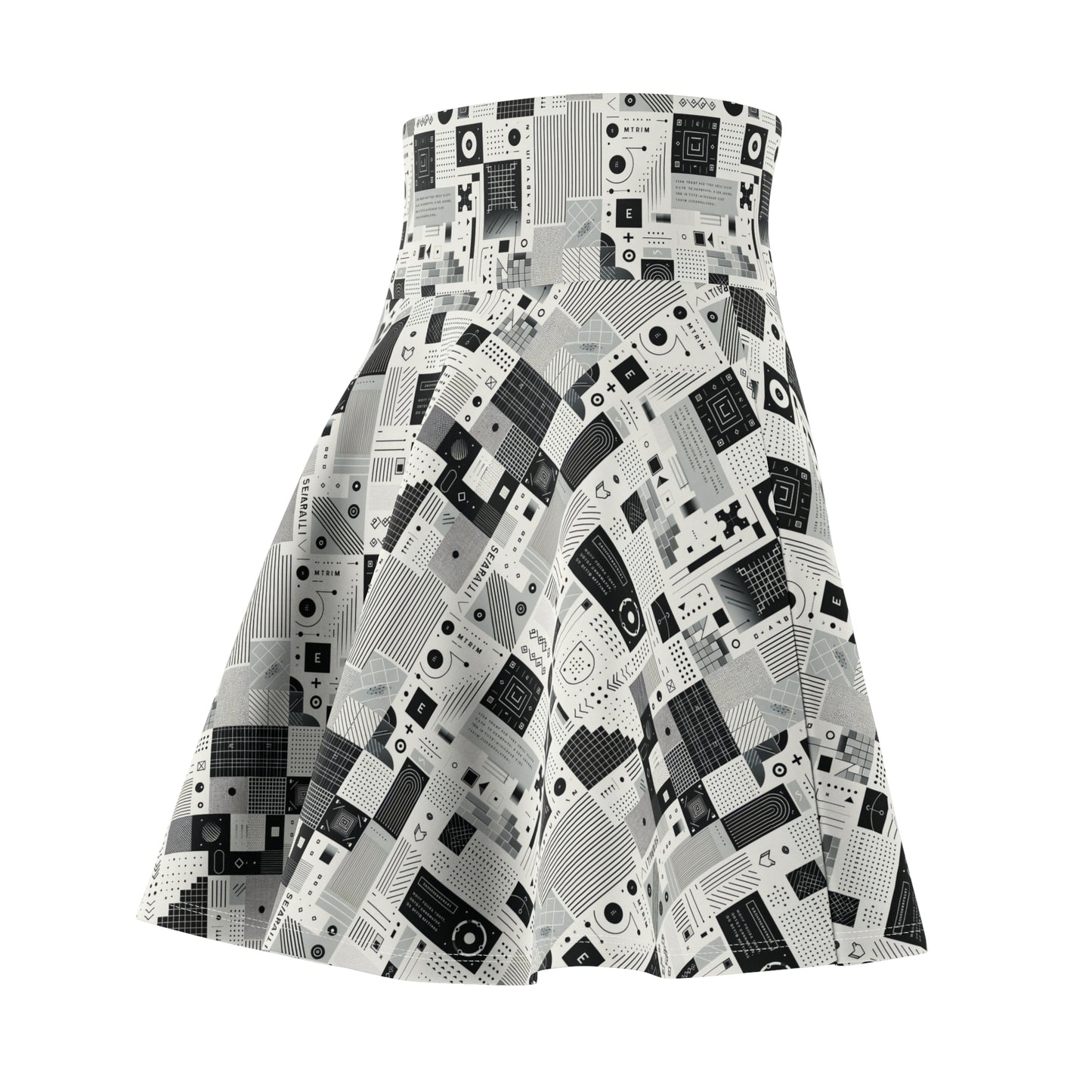Digital Minimalism Minimalist Tech Women's Skater Skirt - 8404 Design-50