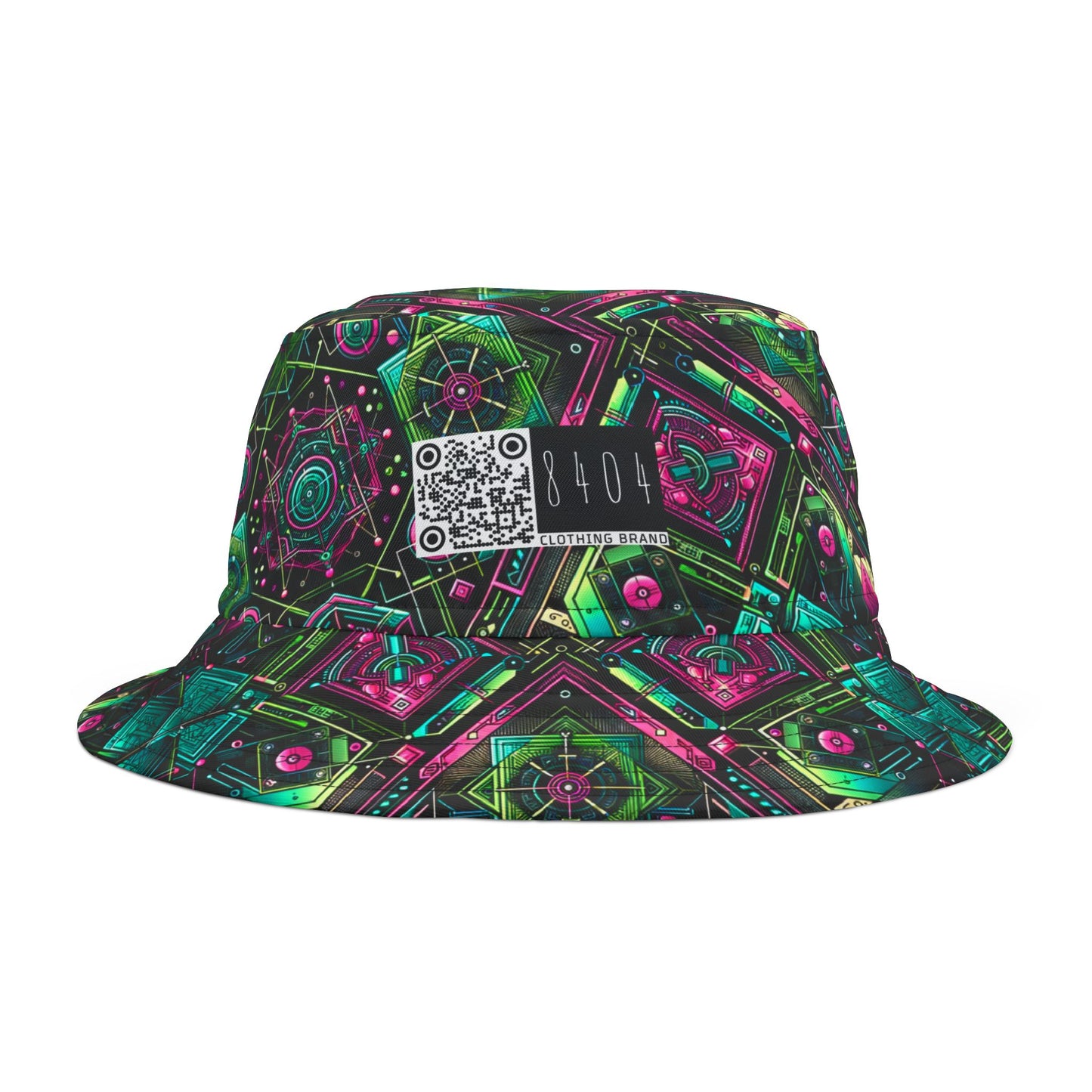 Tech-Infused Graphics Tech-Forward Streetwear Bucket Hat - 8404 Design-45