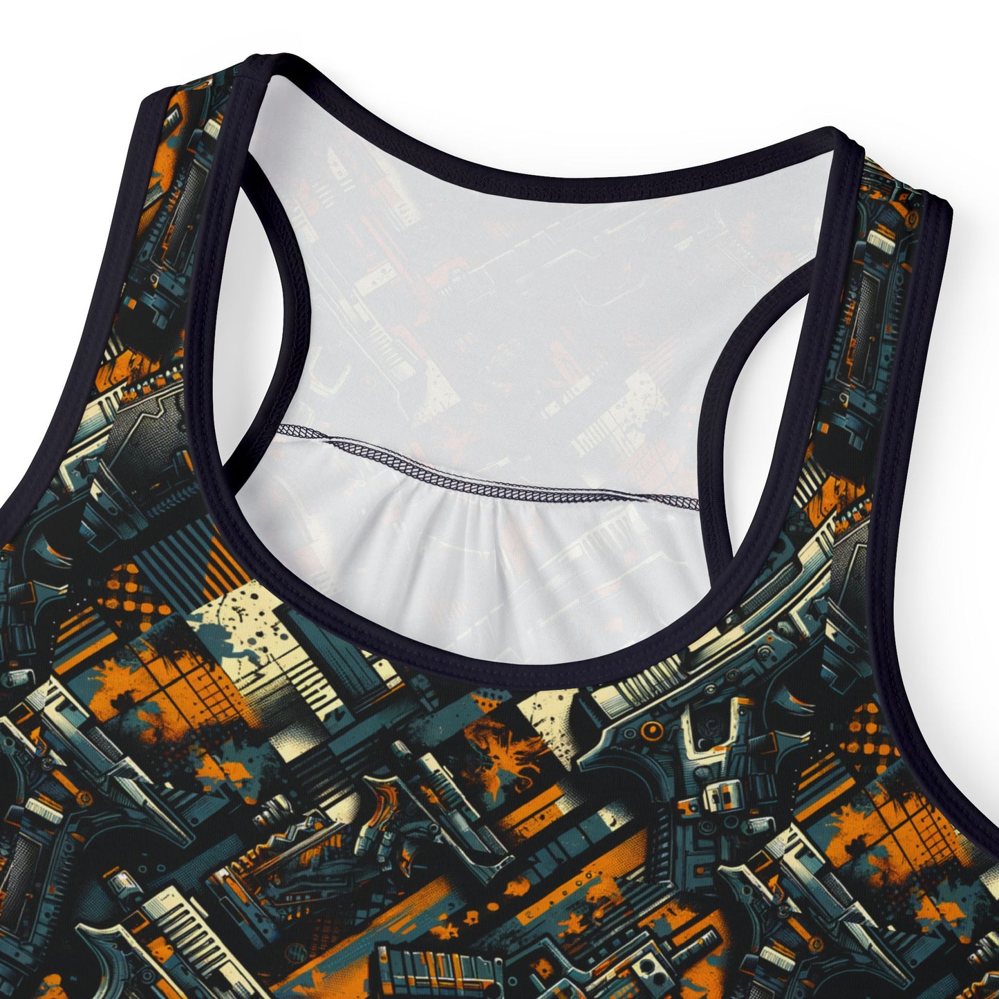Digital Punk Futuristic Grunge Women's Tank Top - 8404 Design-47