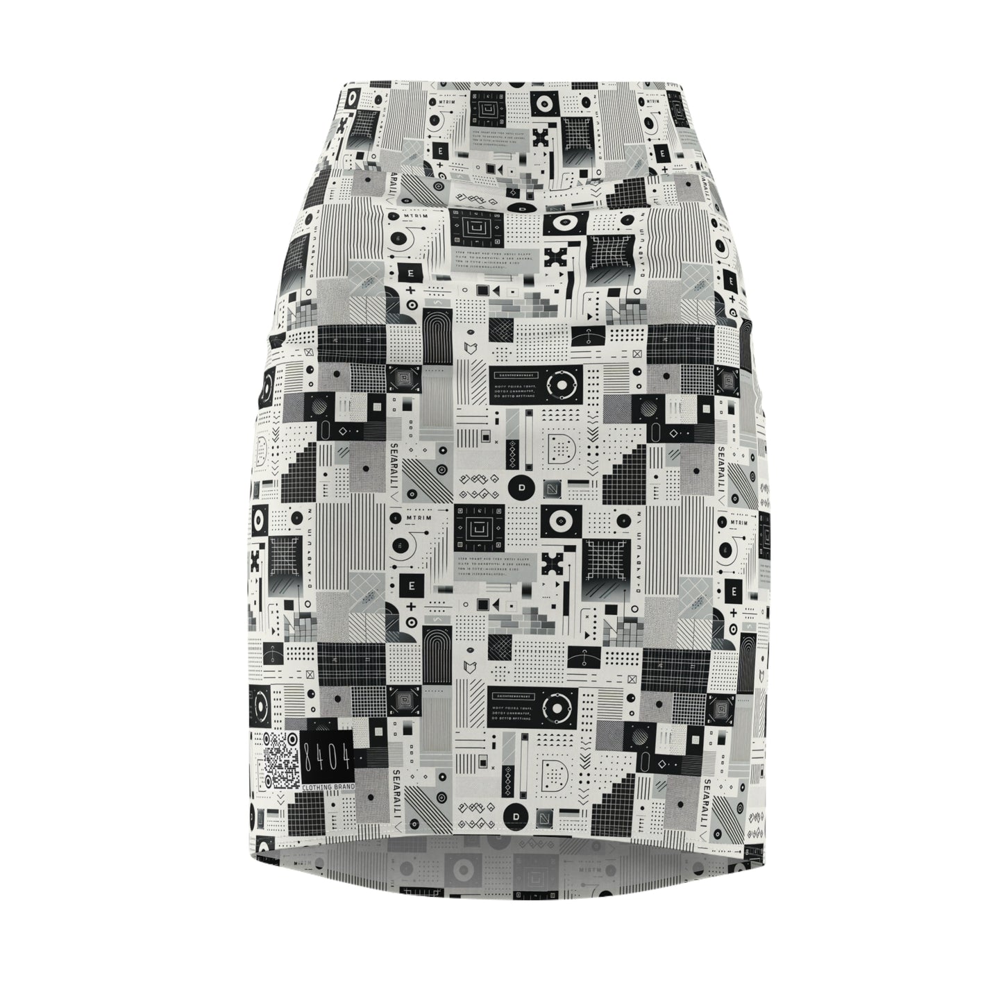 Digital Minimalism Minimalist Tech Women's Pencil Skirt - 8404 Design-50