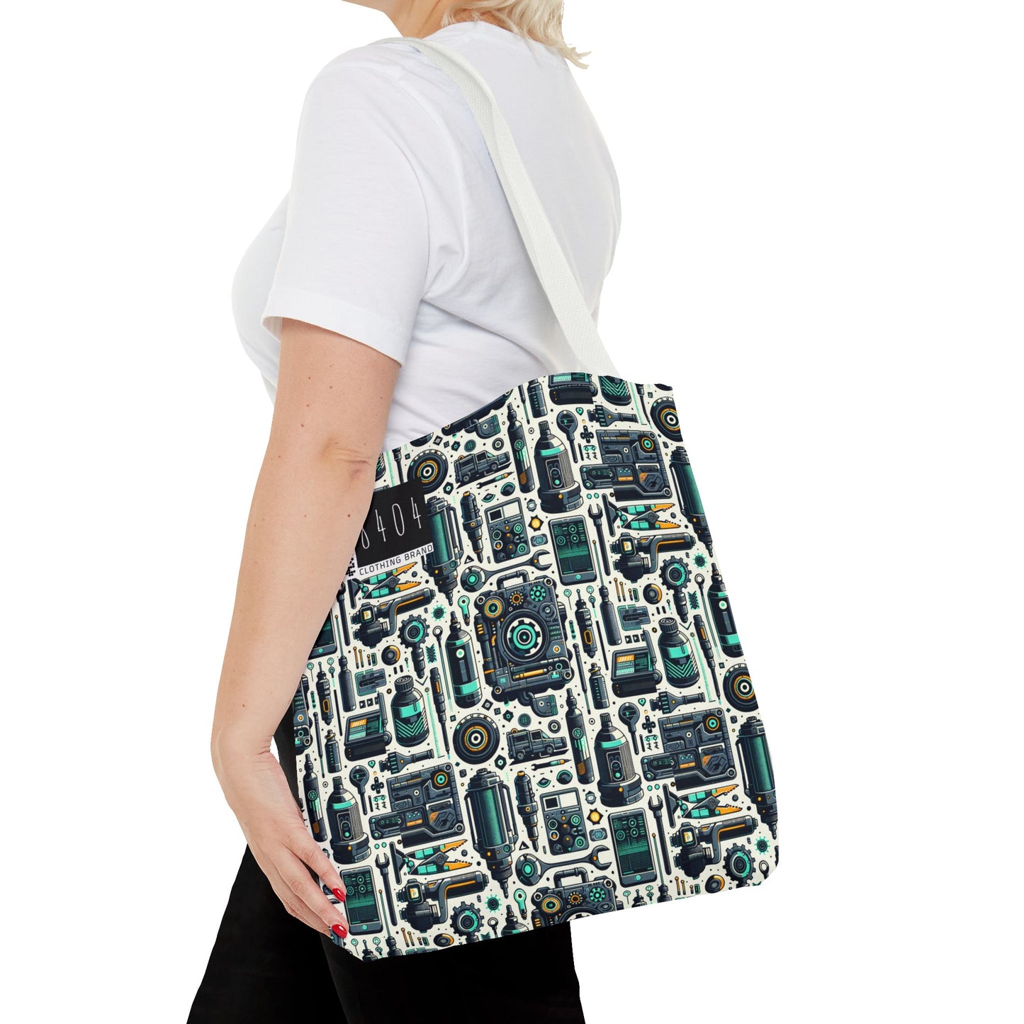 Tech Utility Fusion Modern Tech Streetwear Tote Bag - 8404 Design-53