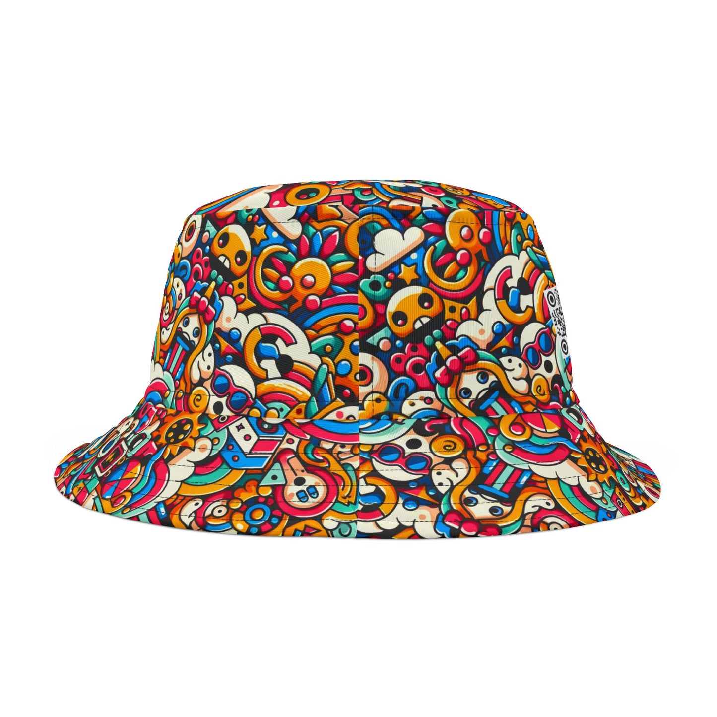 Neon Pop Playful Pop Culture Mashup Bucket Hat - 8404 Design-62